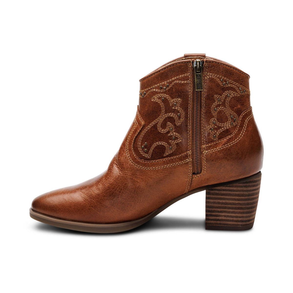 Reagan Ankle Boot Left Angle #color_cognac