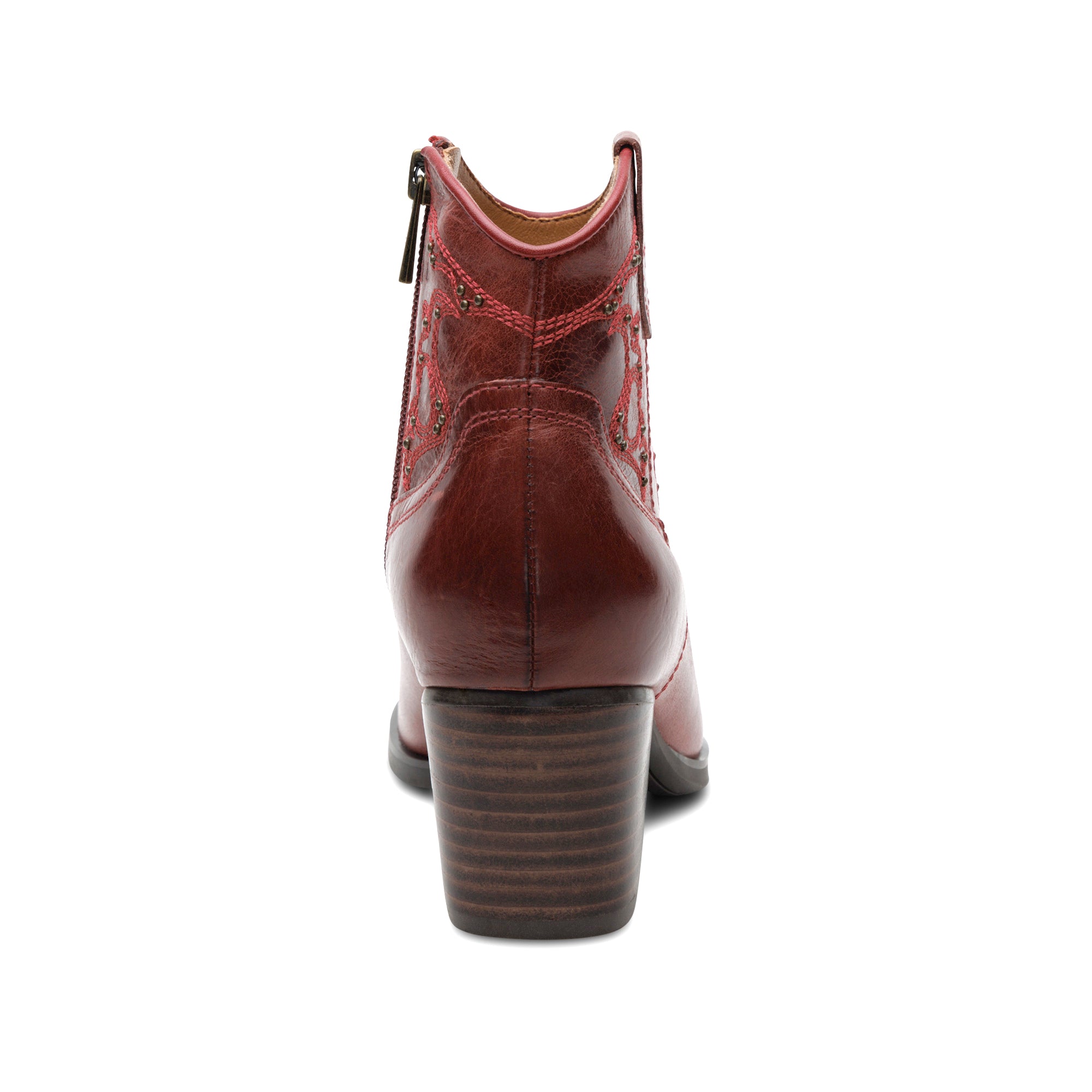 Reagan Ankle Boot Rear Angle #color_red
