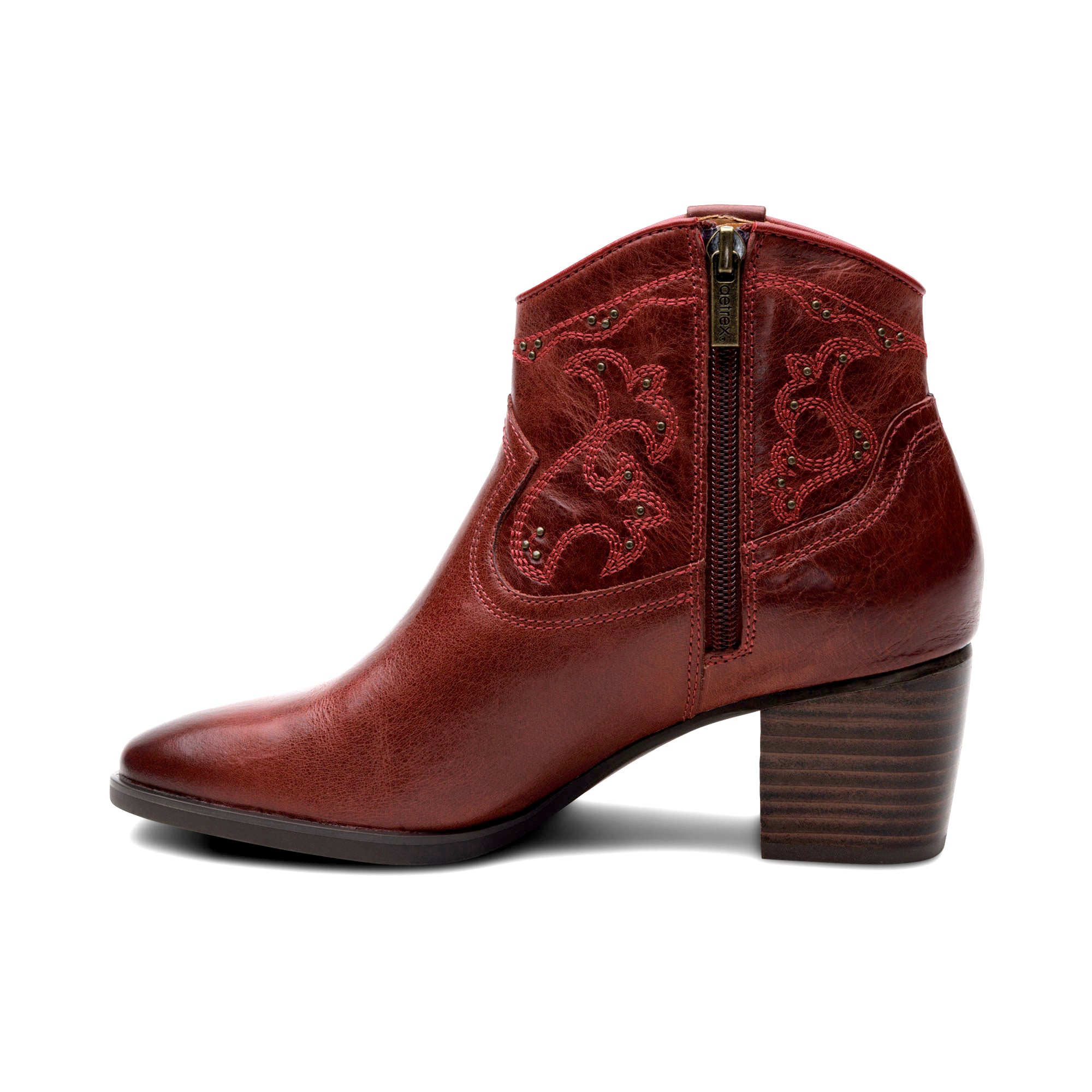 Reagan Ankle Boot Left Angle #color_red