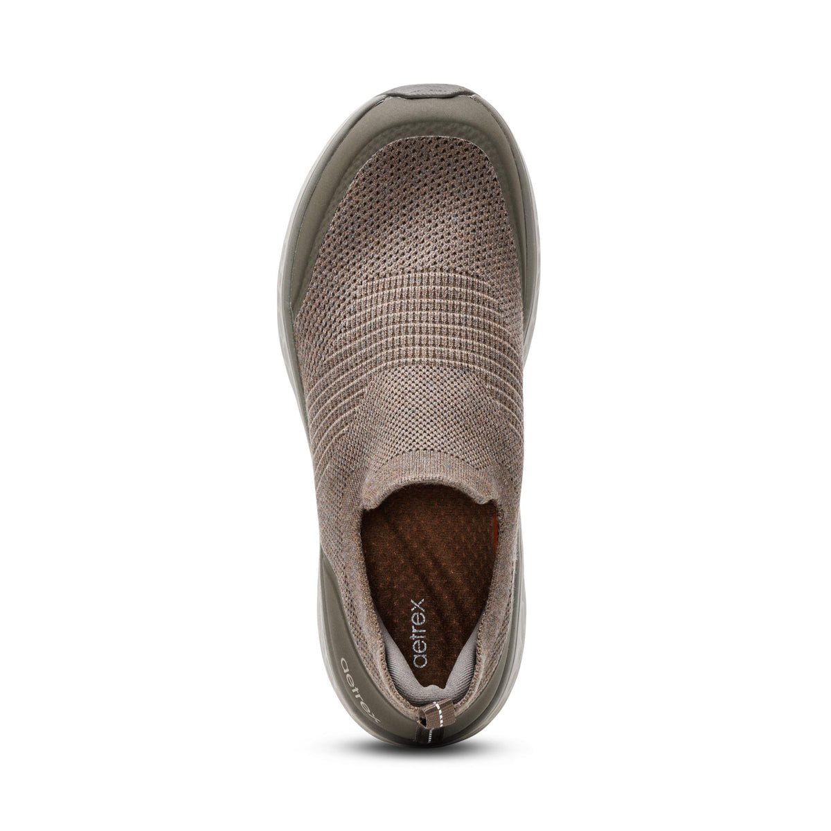 Dash Arch Support Men's Slip On Top Angle #color_taupe