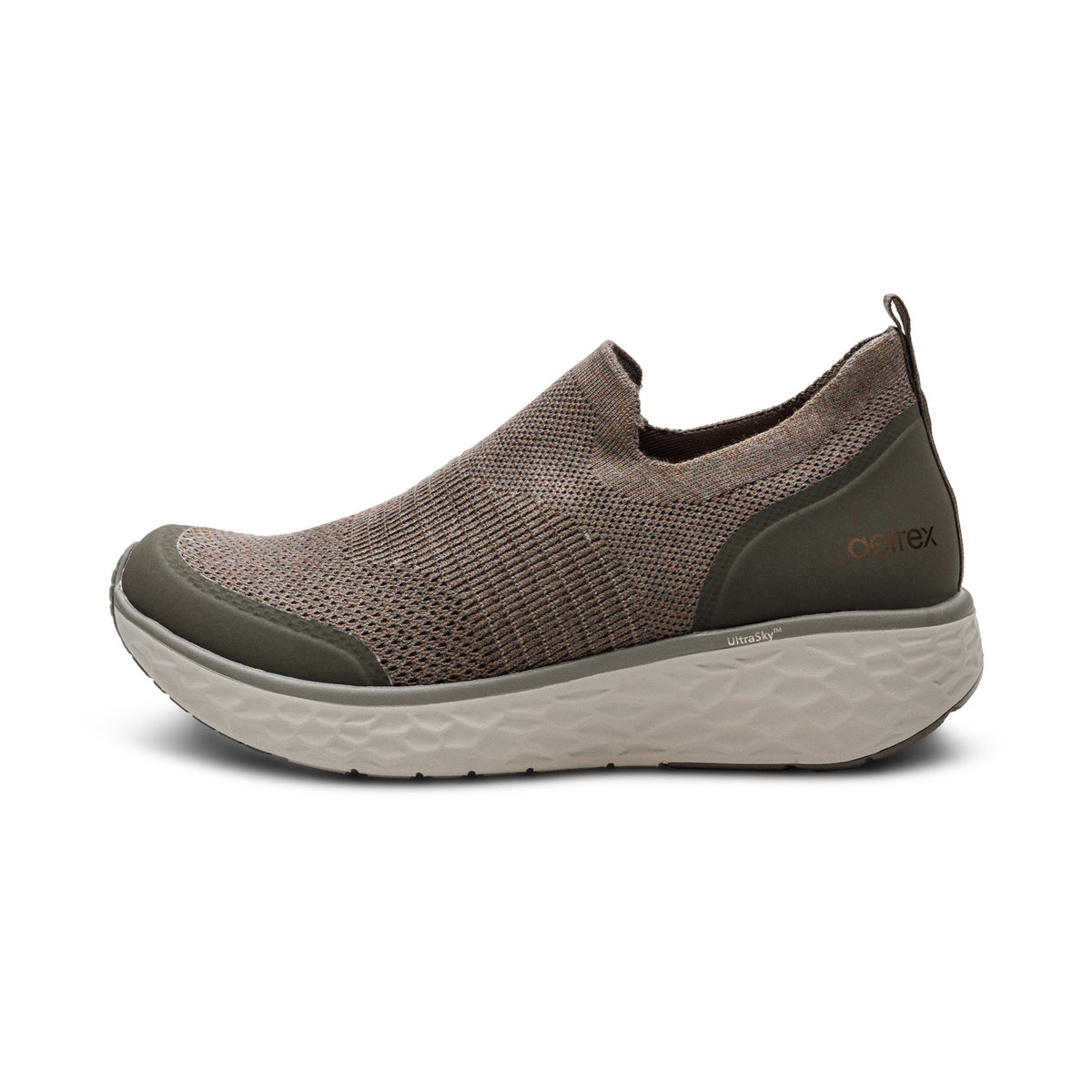 Dash Arch Support Men's Slip On Left Angle #color_taupe