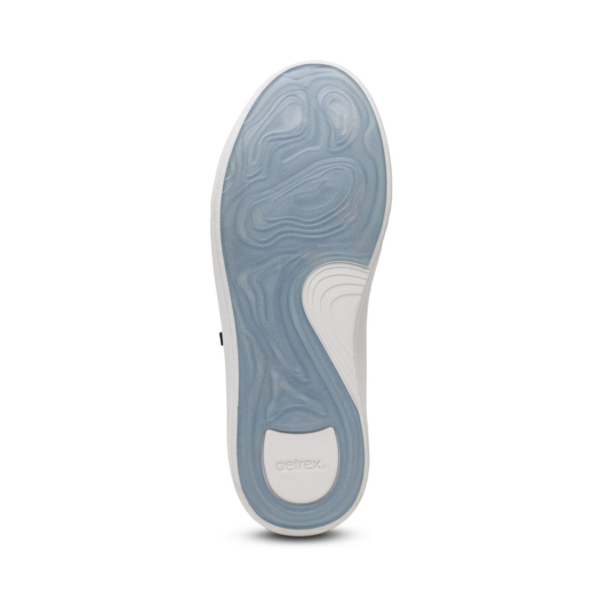 Aubrey Arch Support Platform Sneaker Bottom Angle #color_navy