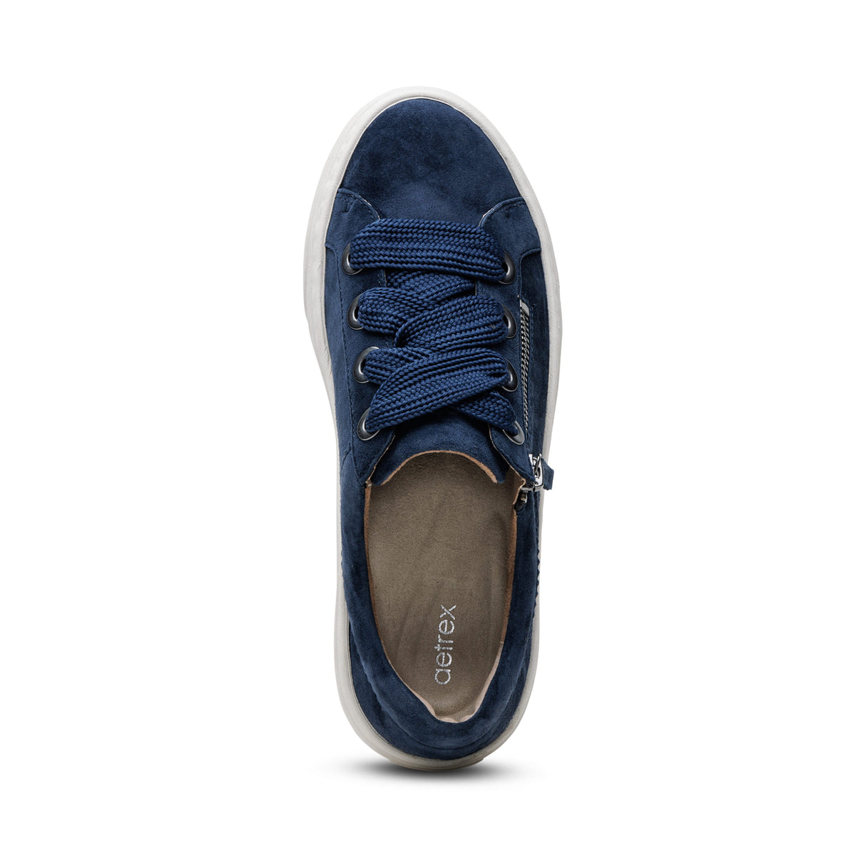 Aubrey Arch Support Platform Sneaker Top Angle #color_navy