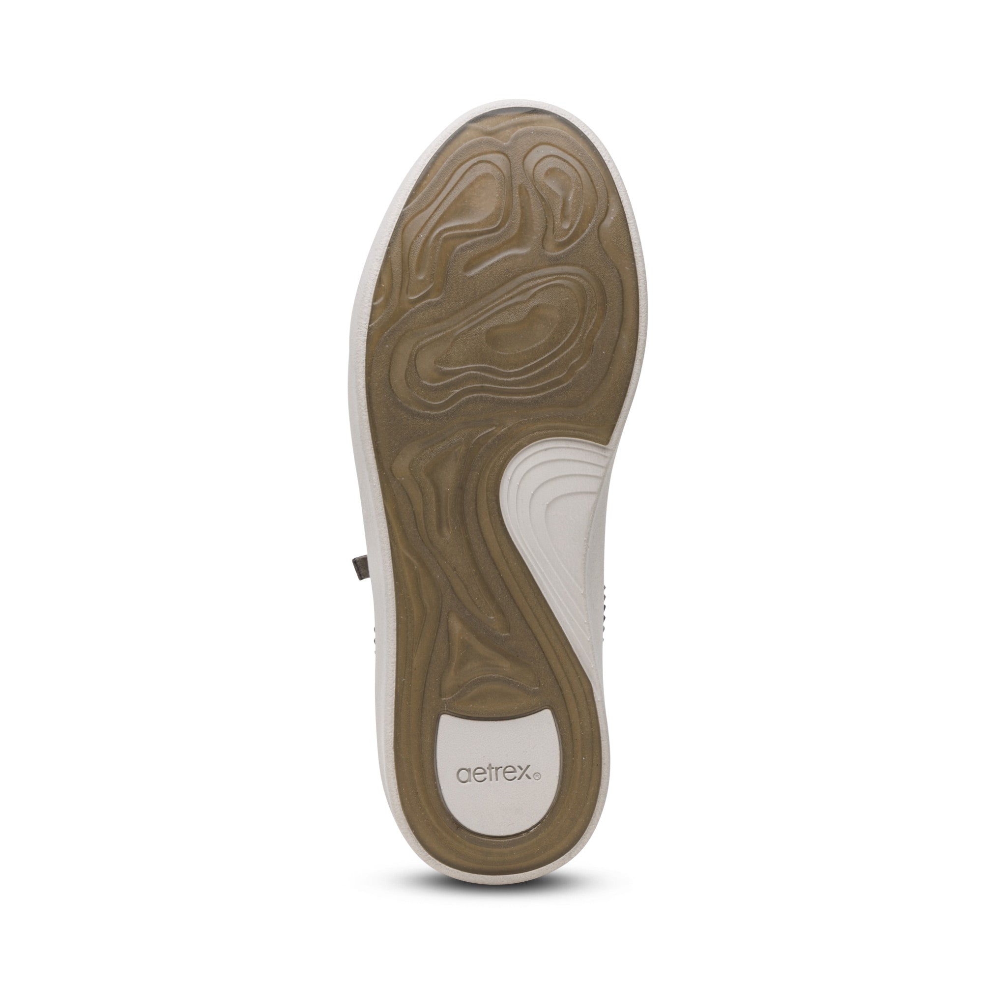 Aubrey Arch Support Platform Sneaker Bottom Angle #color_taupe