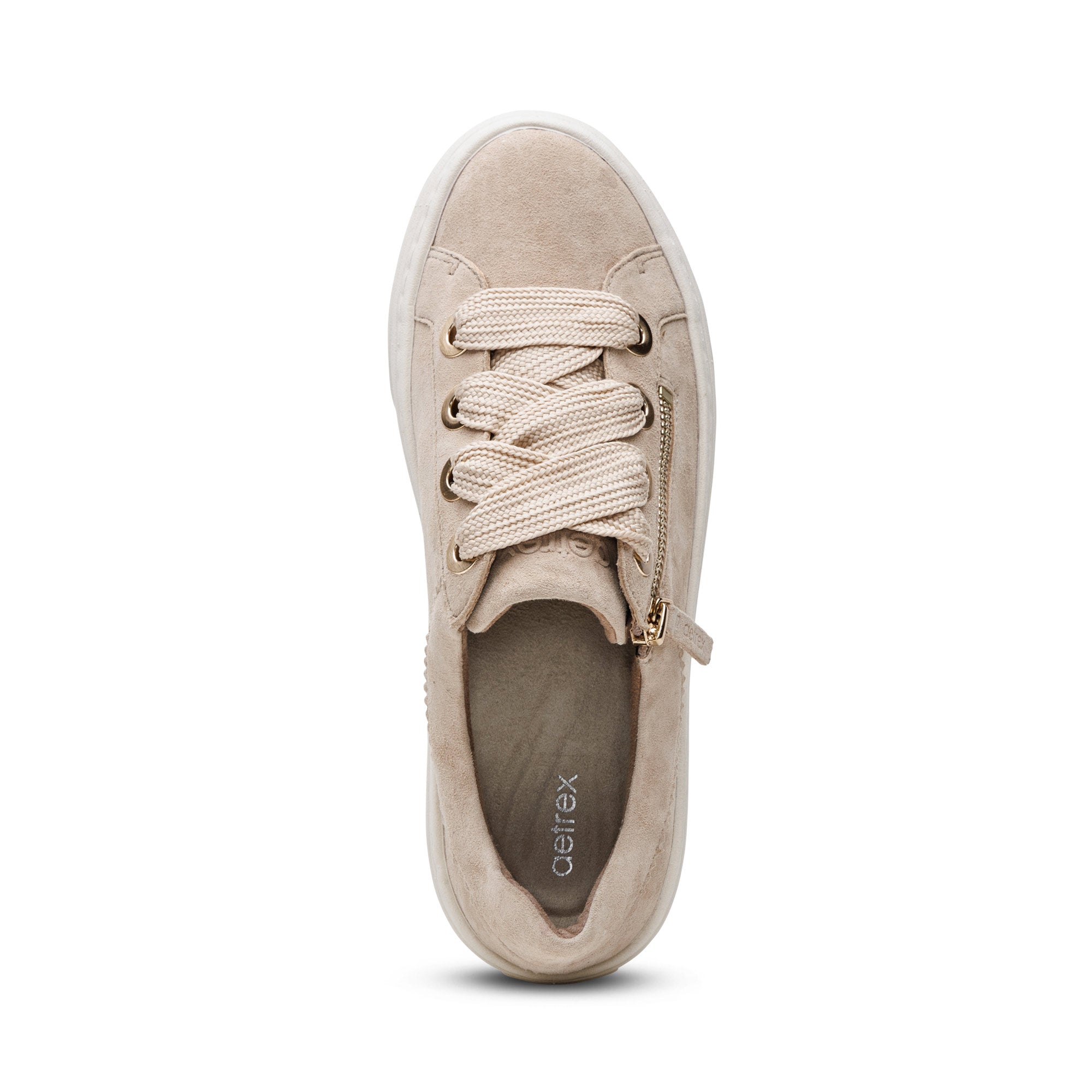 Aubrey Arch Support Platform Sneaker Top Angle #color_sand