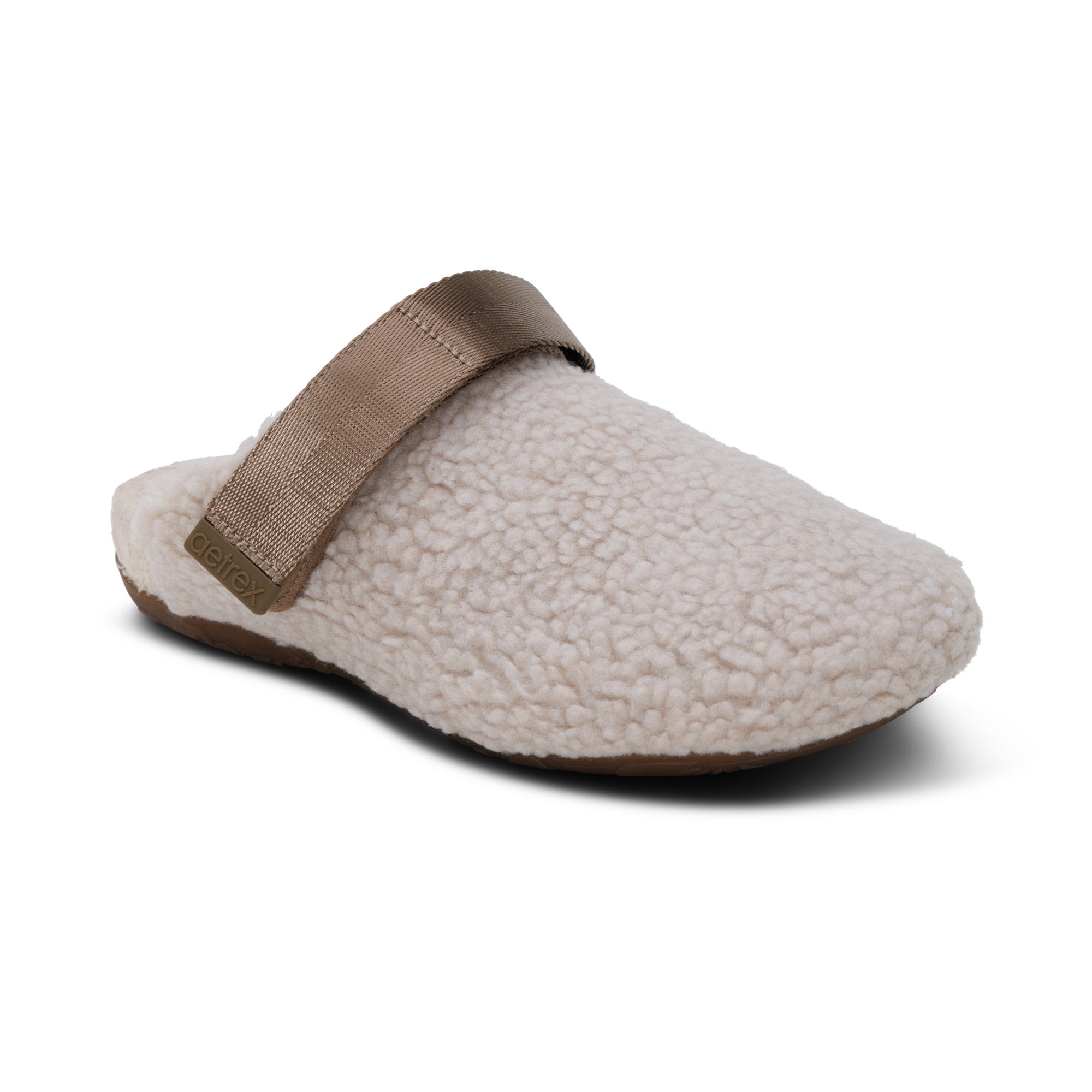 Millie Arch Support Slipper Tan – aetrex - Main Image