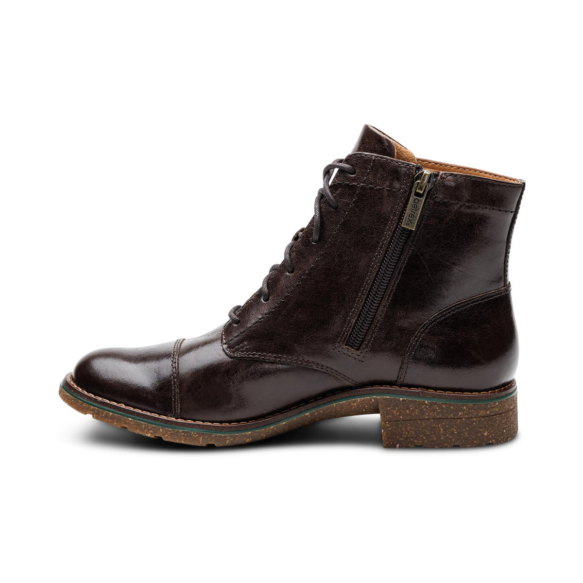 Juliet Lace-Up Boot Left Angle #color_dark brown