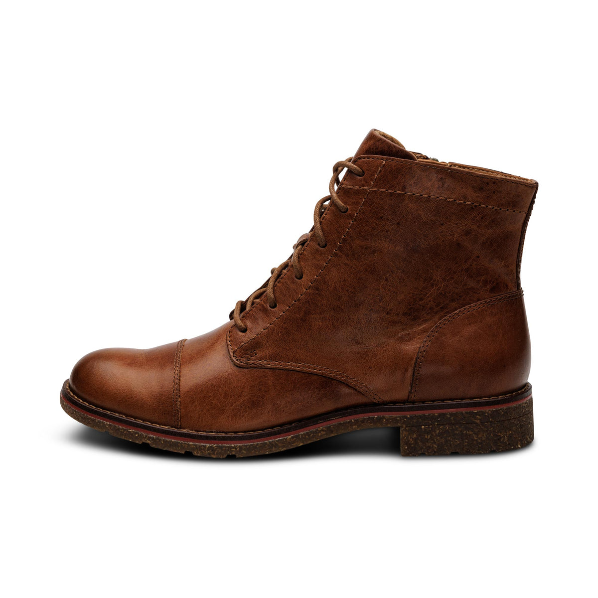 Juliet Lace-Up Boot Left Angle #color_cognac