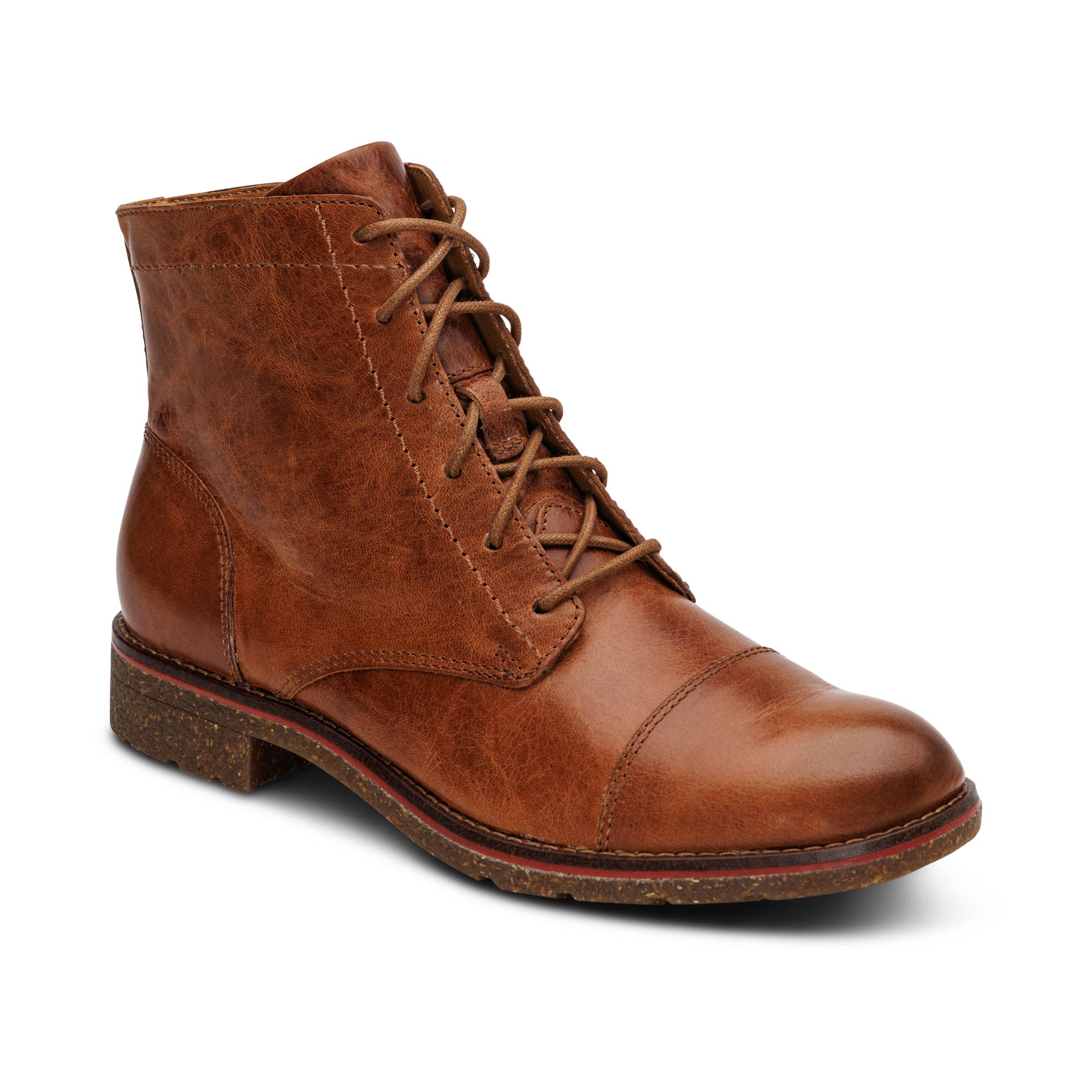 Juliet Lace-Up Boot - Cognac aetrex Juliet Lace-Up Boot - Cognac aetrex
