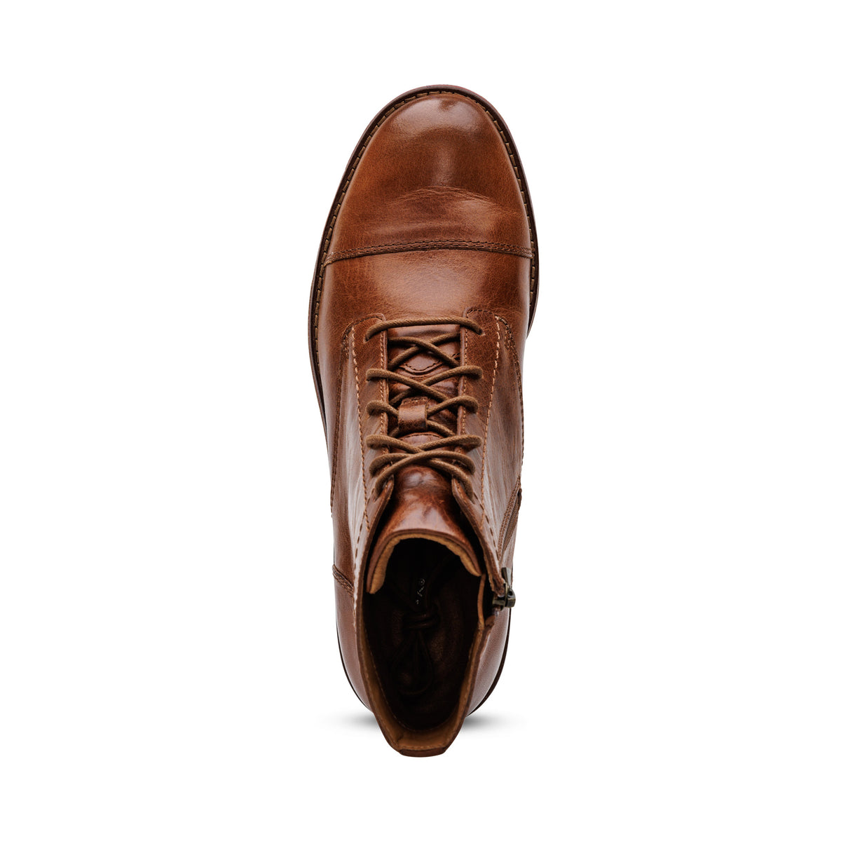 Juliet Lace-Up Boot Top Angle #color_cognac