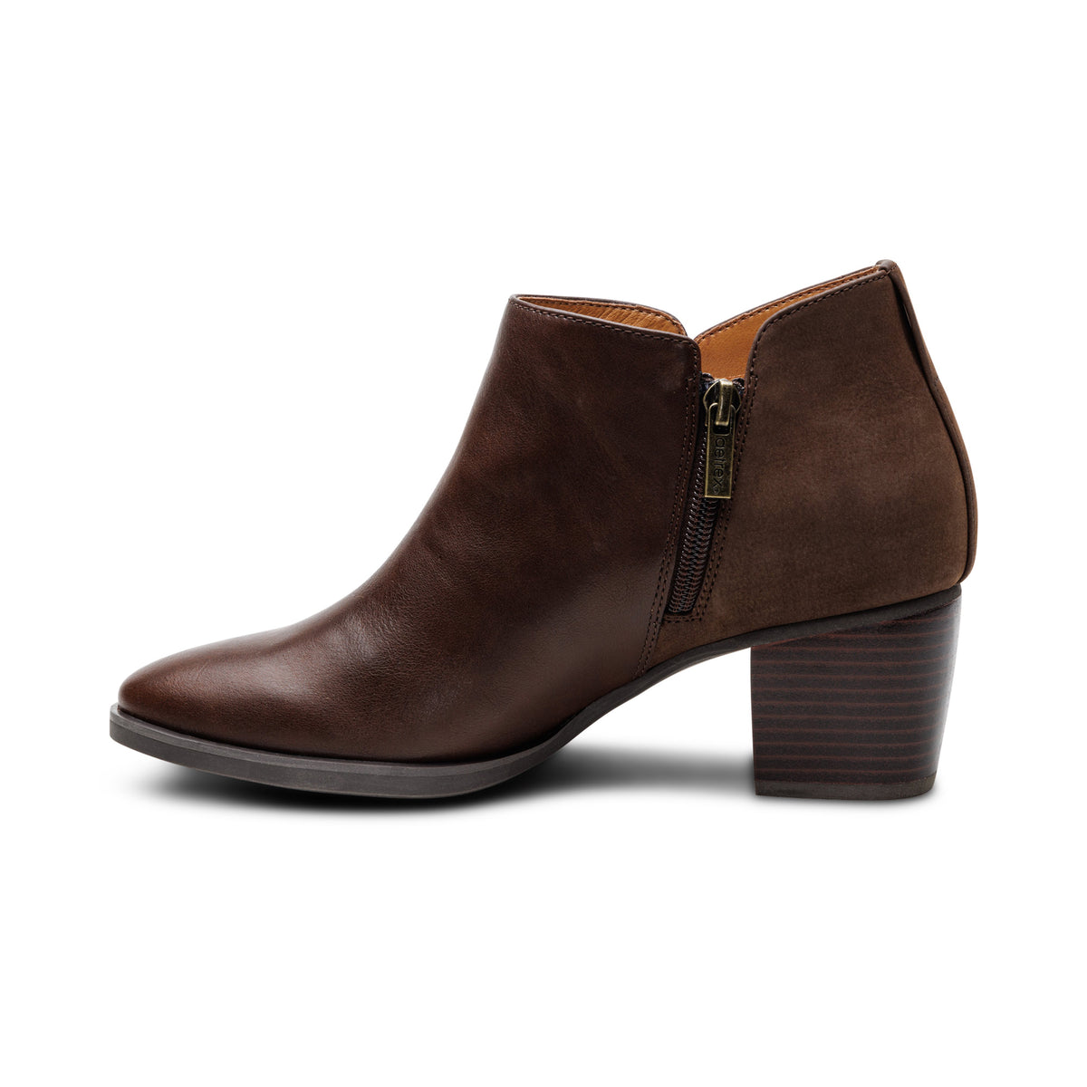 Victoria Short Bootie Left Angle #color_dark brown