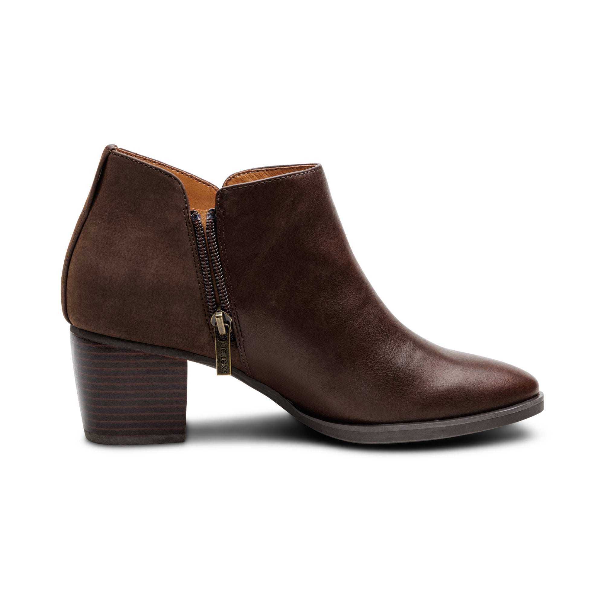 Victoria Short Bootie #color_dark brown