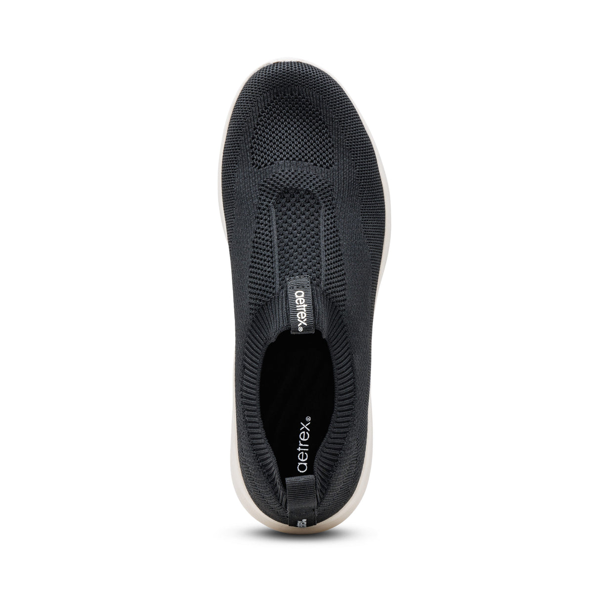 Felicity Knit Slip-On Sneaker Top Angle #color_black