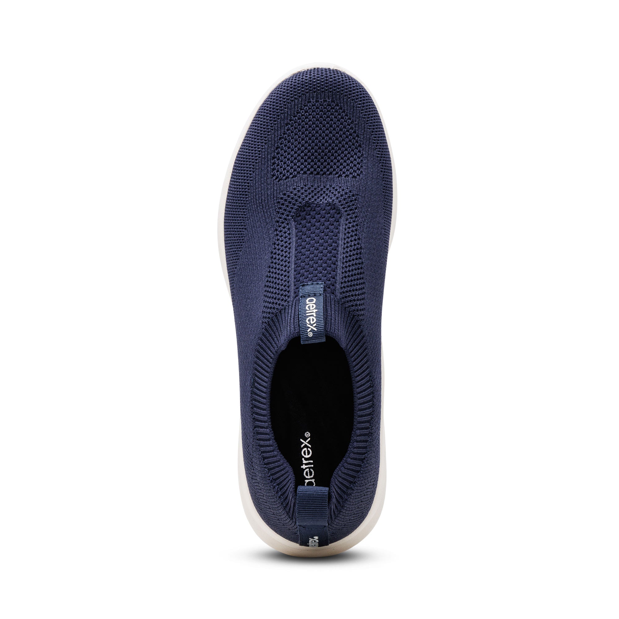 Felicity Knit Slip-On Sneaker Top Angle #color_navy
