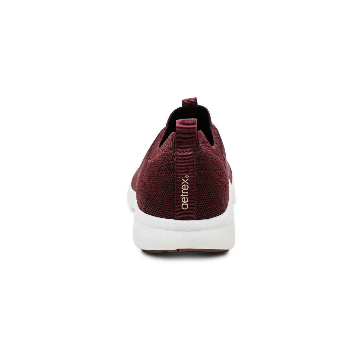 Felicity Knit Slip-On Sneaker Rear Angle #color_burgundy