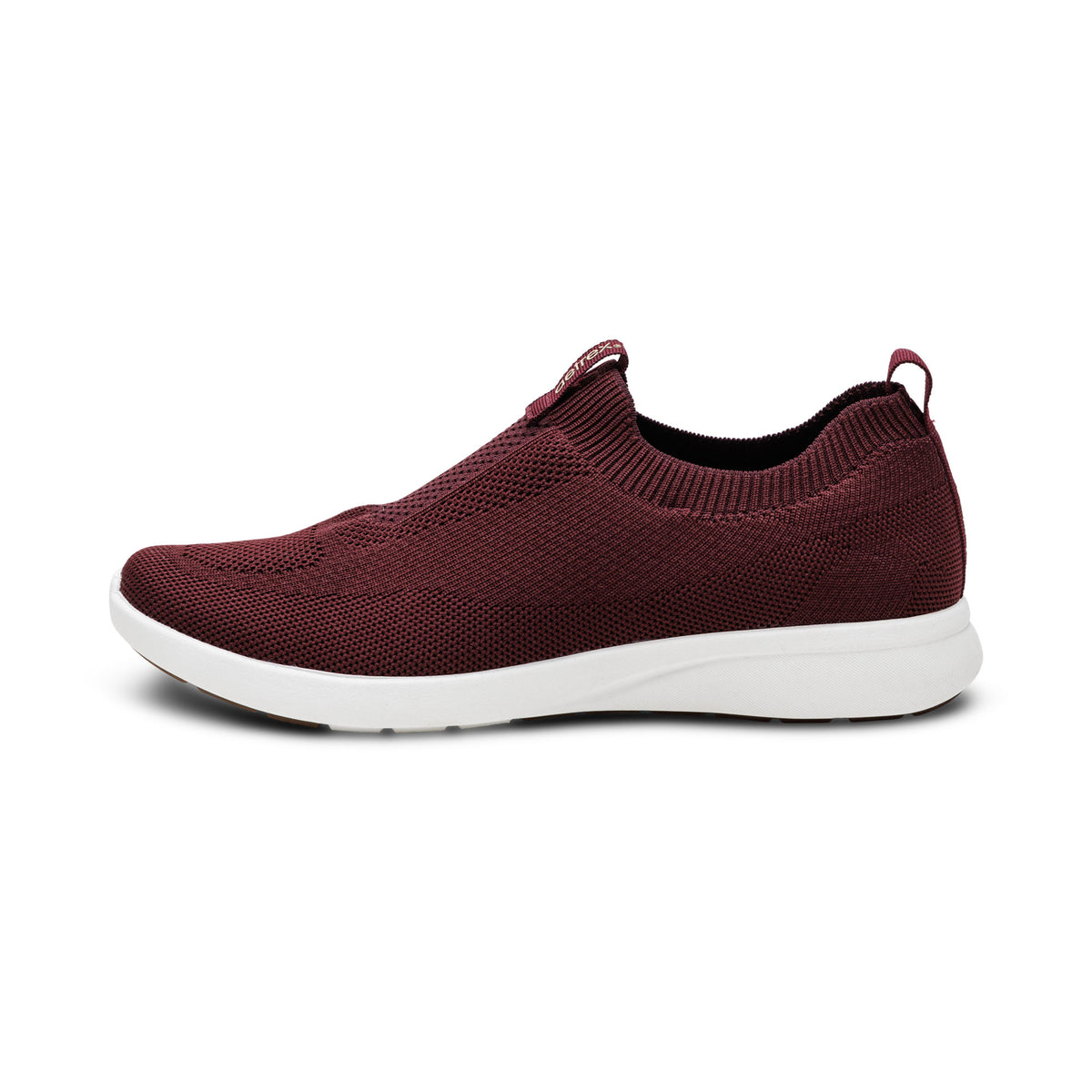 Felicity Knit Slip-On Sneaker Left Angle #color_burgundy