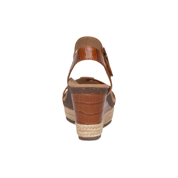 Sydney Quarter Strap Espadrille Wedge #color_cognac leather