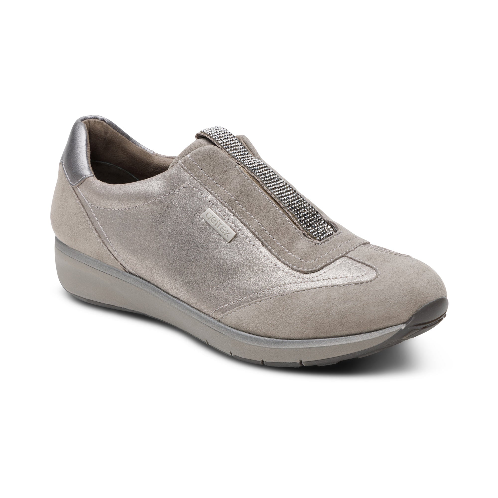 Megan Arch Support Sneaker Pewter – aetrex - Main Image