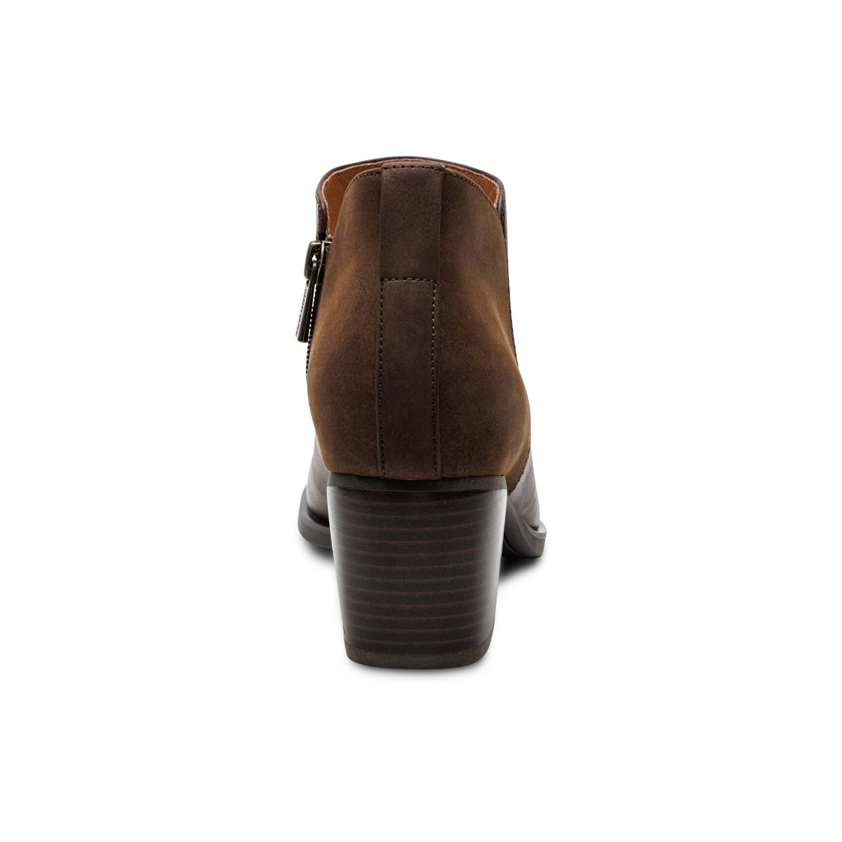 Victoria Short Bootie Rear Angle #color_dark brown