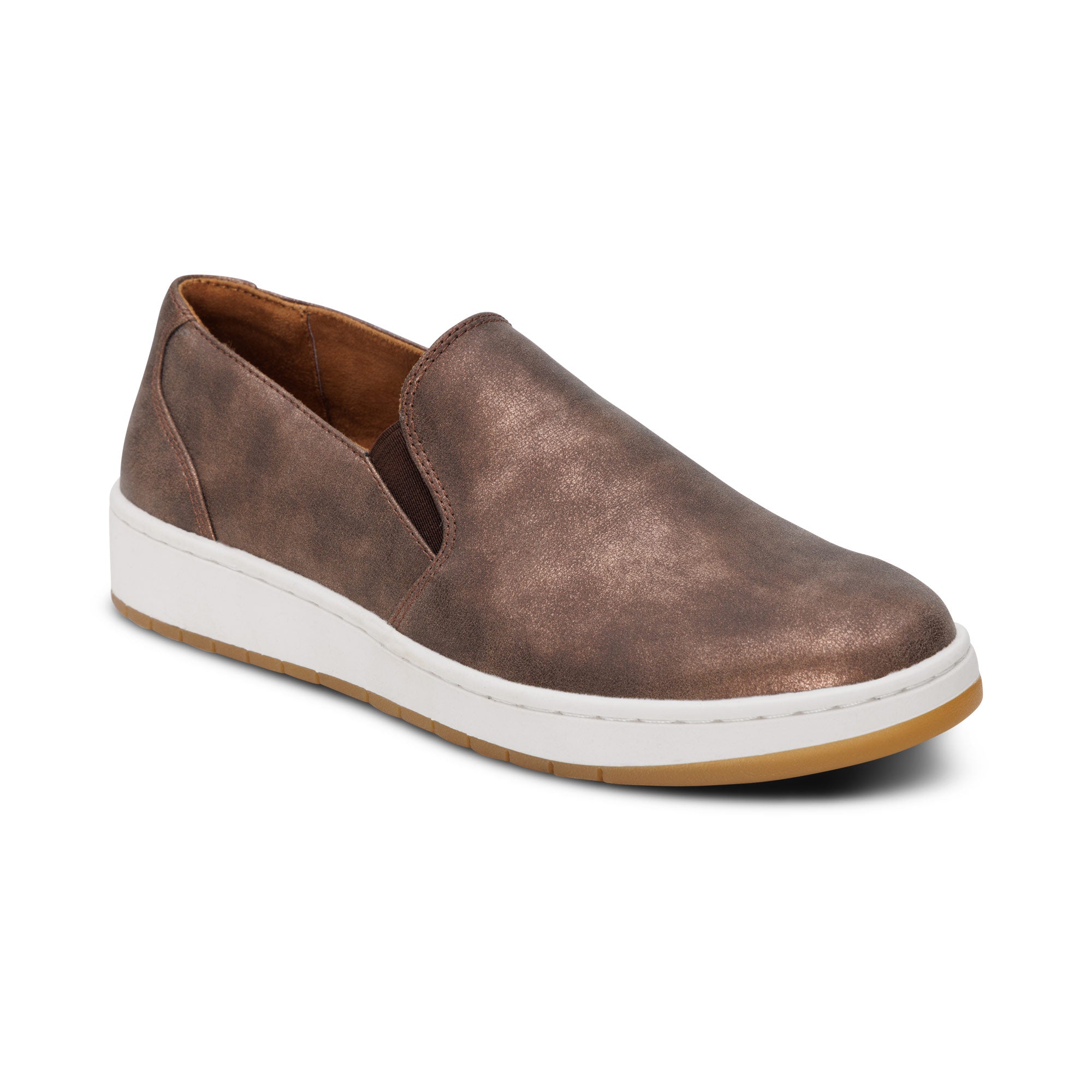 metallic bronze dress shoes Aetrex Maeve Women's Casual Slip-On with Arch Support – Orthopedic Shoe for Flat Feet