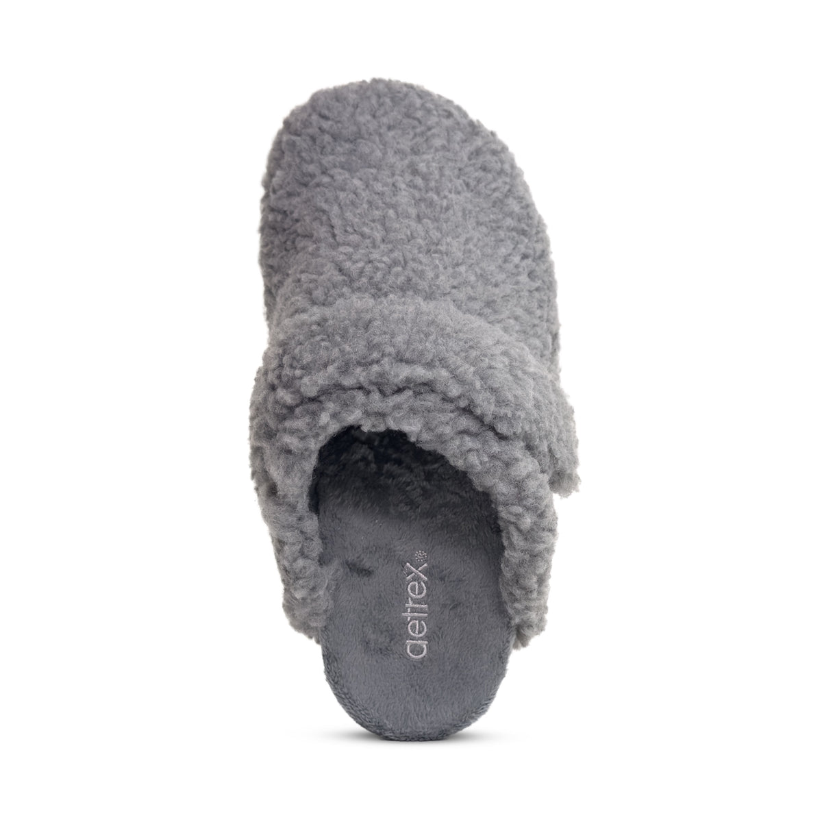 Mia Arch Support Slipper top Angle #color_charcoal