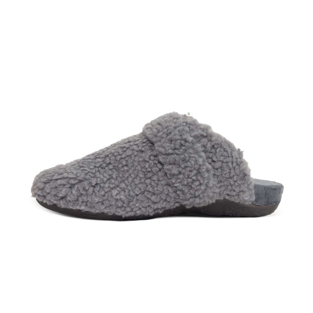 Mia Arch Support Slipper left Angle #color_charcoal