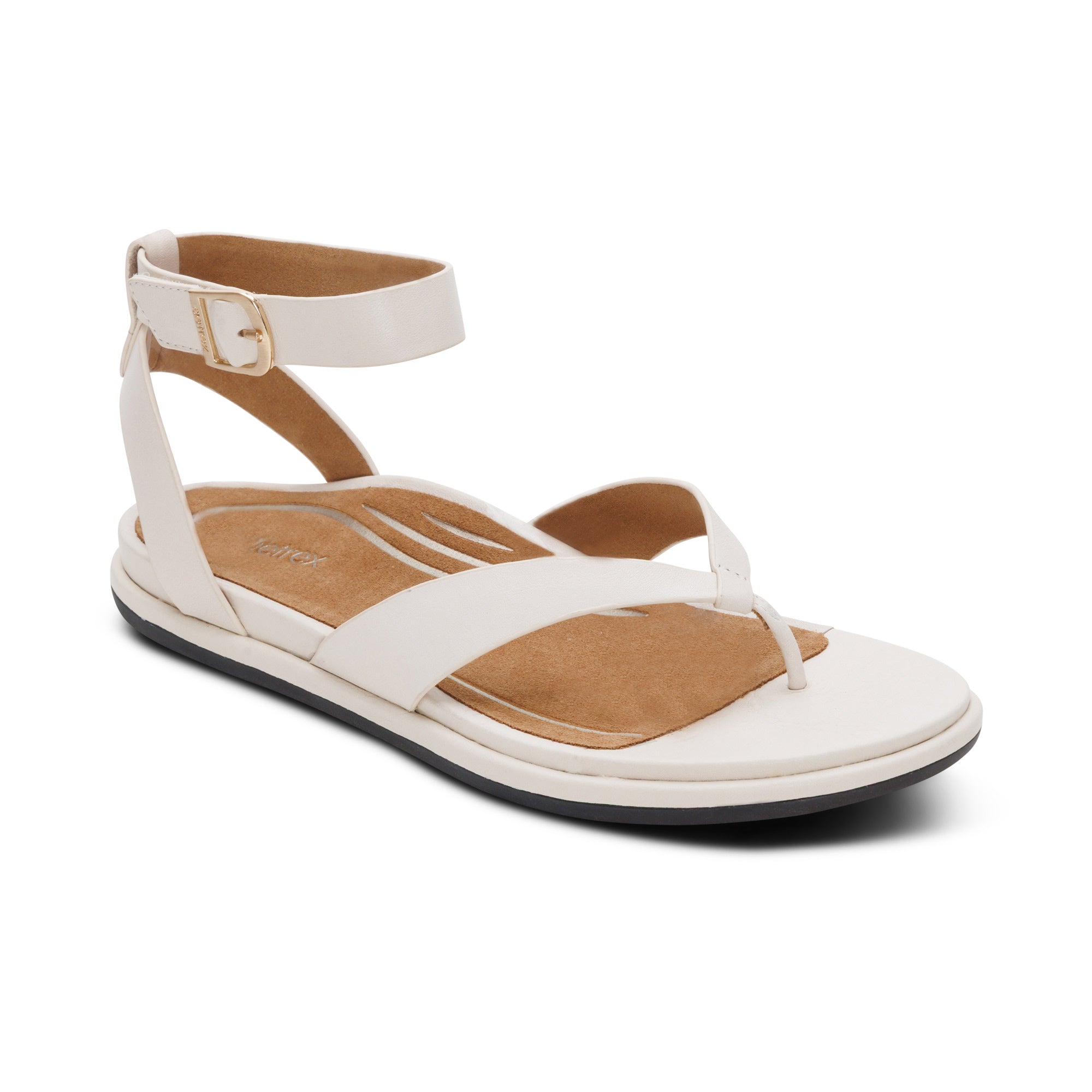 Kendall Arch Support Thong Sandal - Off White – aetrex