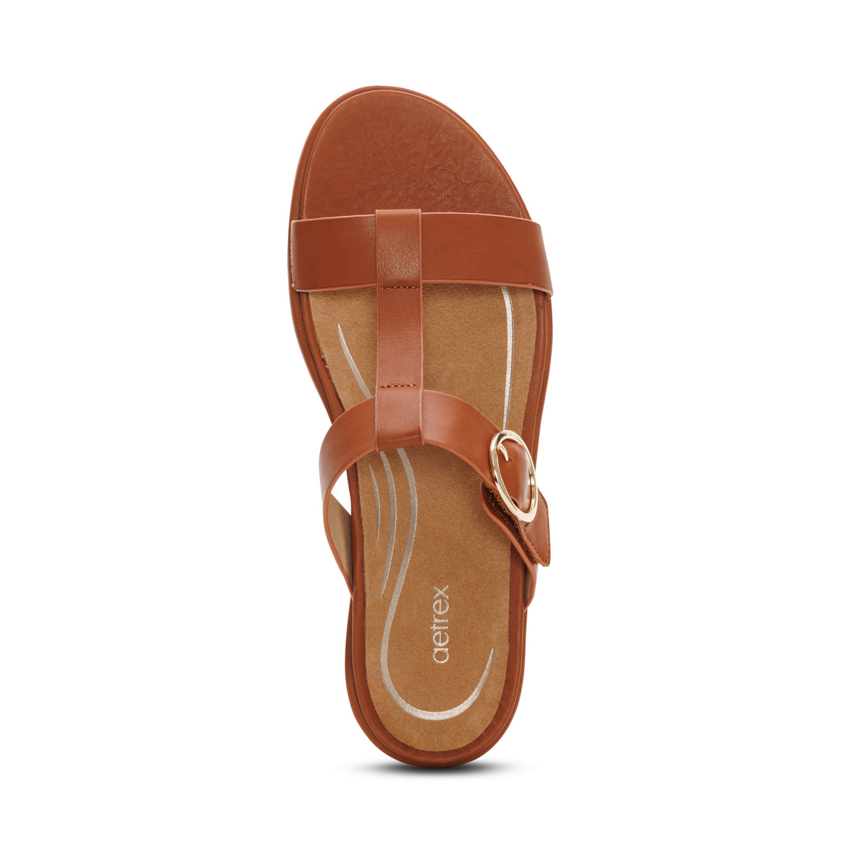 Blaire Adjustable Slide Sandal Top Angle #color_ginger
