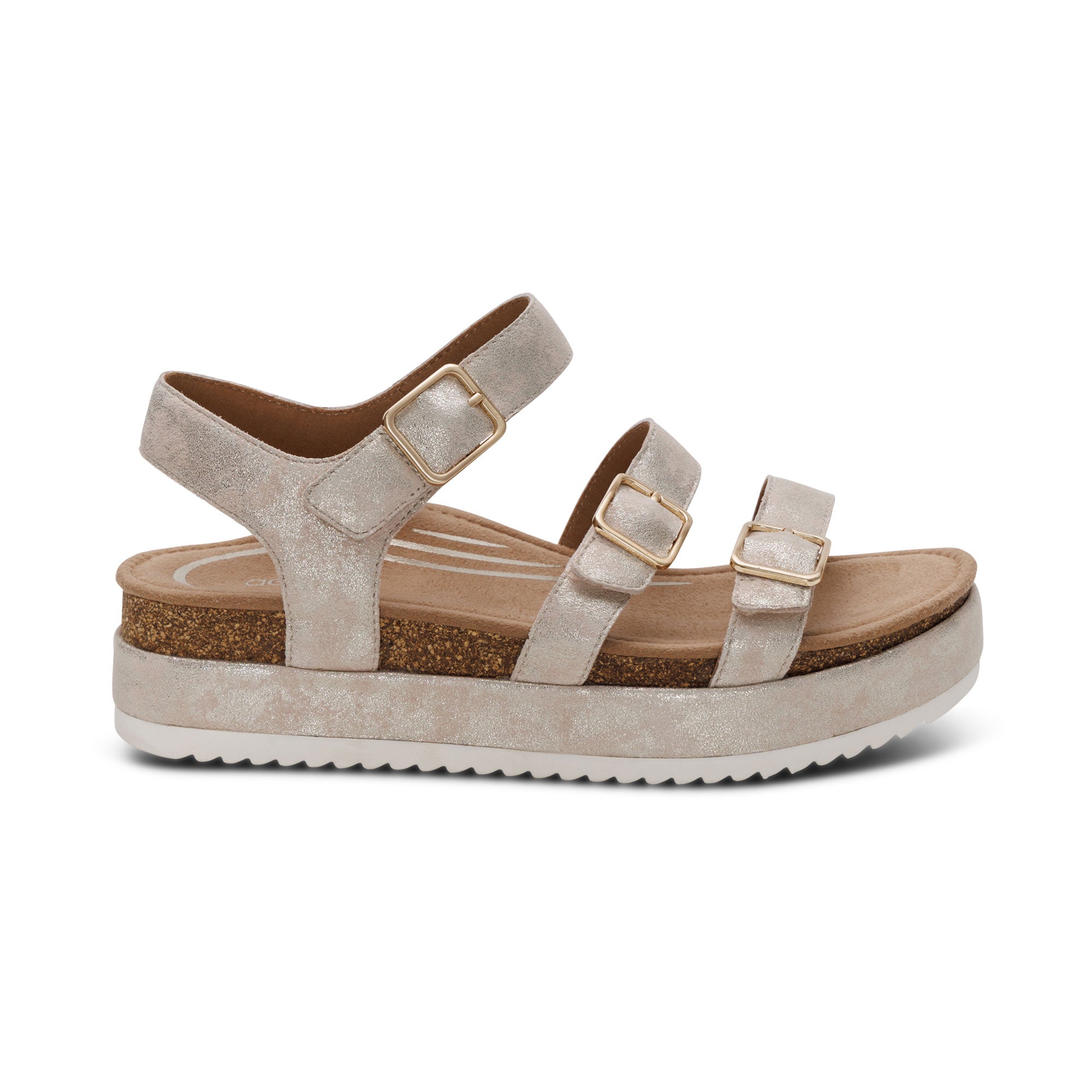 Aria Adjustable Double Band Sandal Right Angle #color_champagne