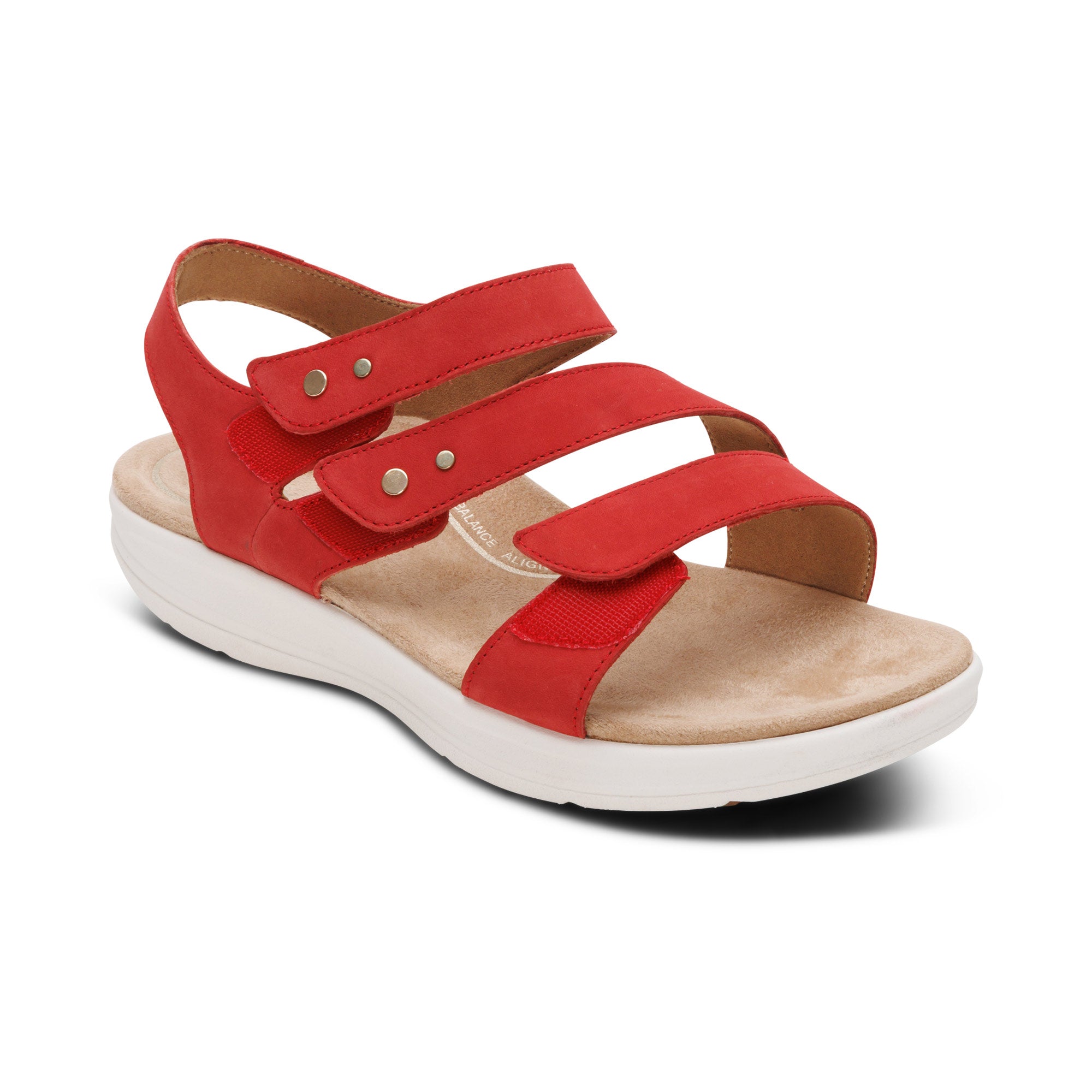 Savannah Adjustable Quarter Strap Sandal #color_red