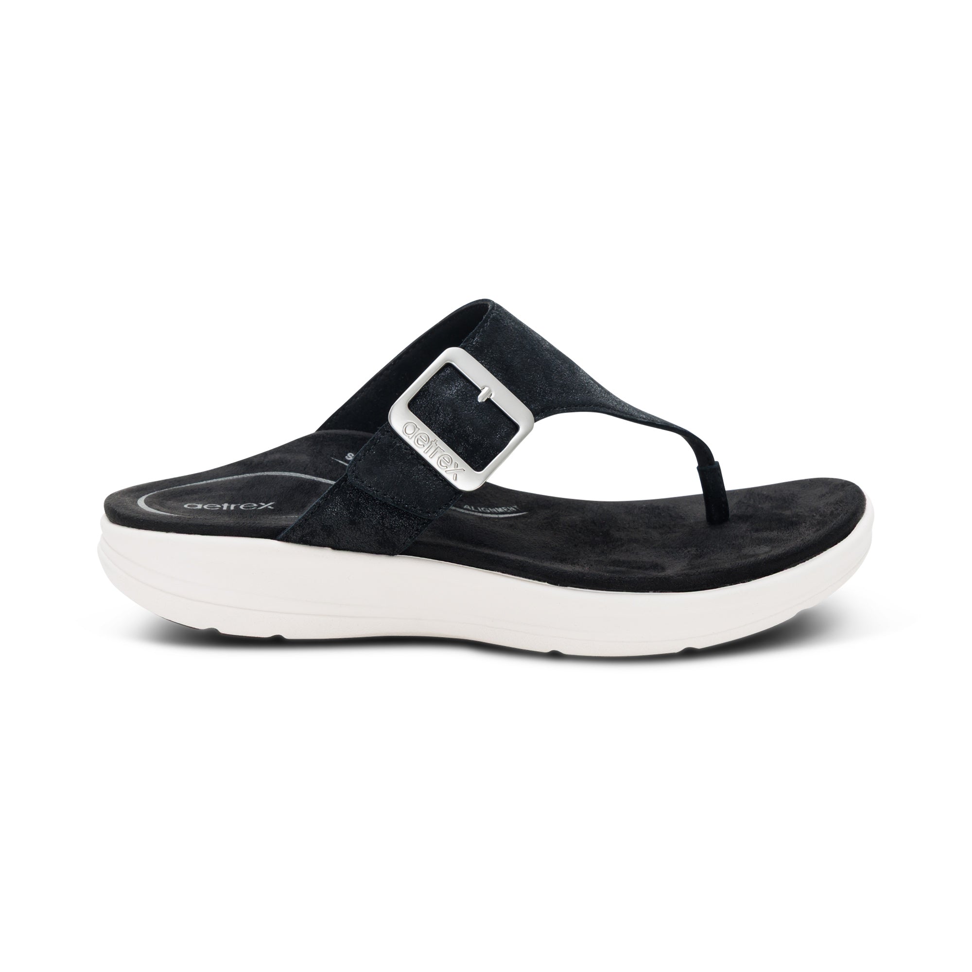 Donna Adjustable Thong Sandal #color_black