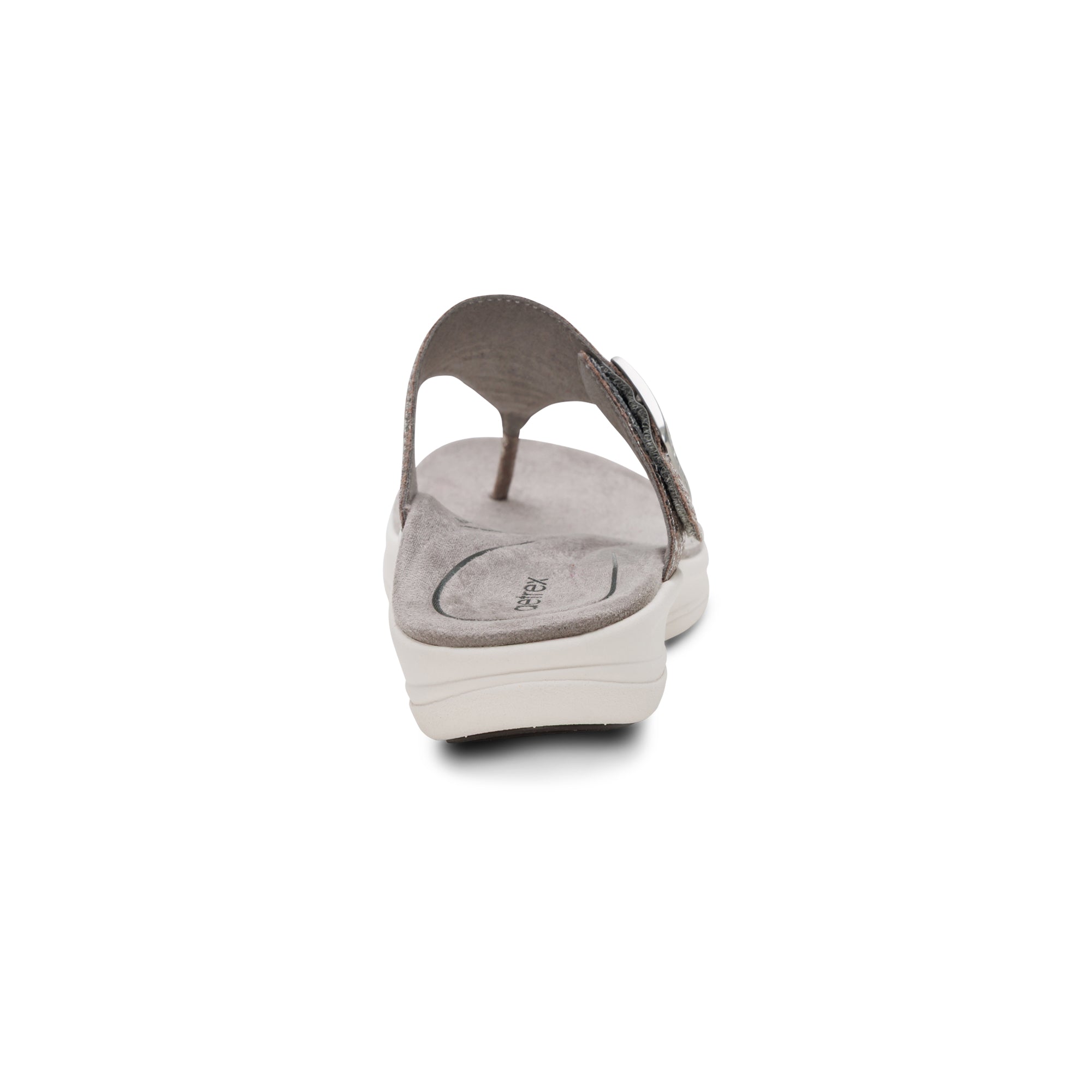 Donna Adjustable Thong Sandal Rear Angle #color_pewter metallic