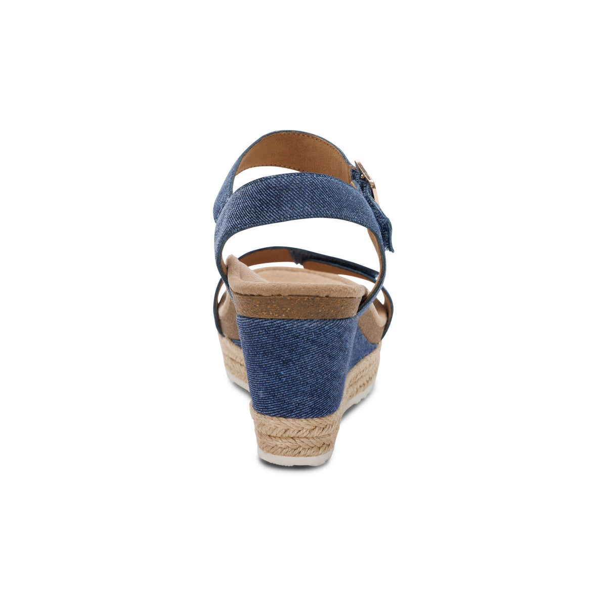 Sydney Quarter Strap Espadrille Wedge Rear Angle #color_denim