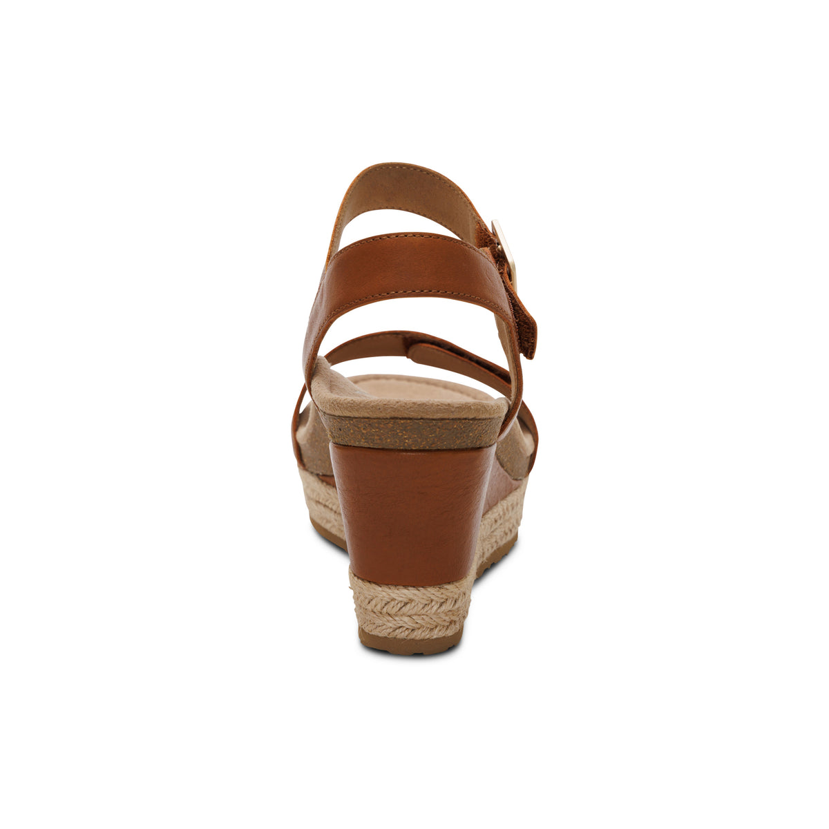 Sydney Quarter Strap Espadrille Wedge Rear Angle #color_cognac