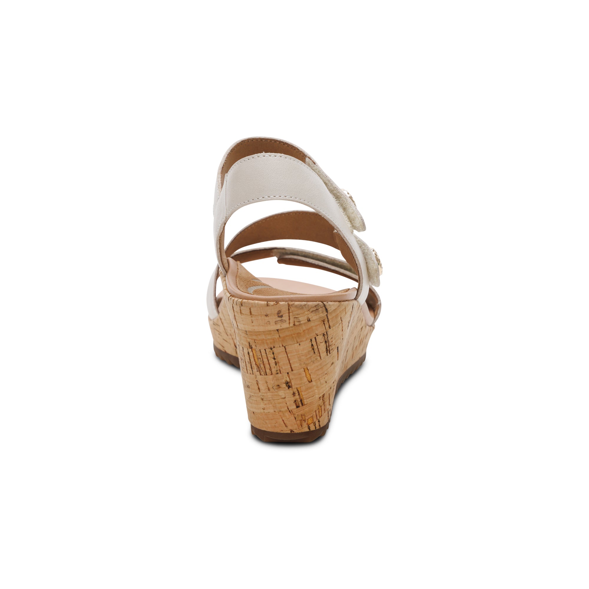 Madelyn Quarter Strap Wedge rear Angle #color_off white