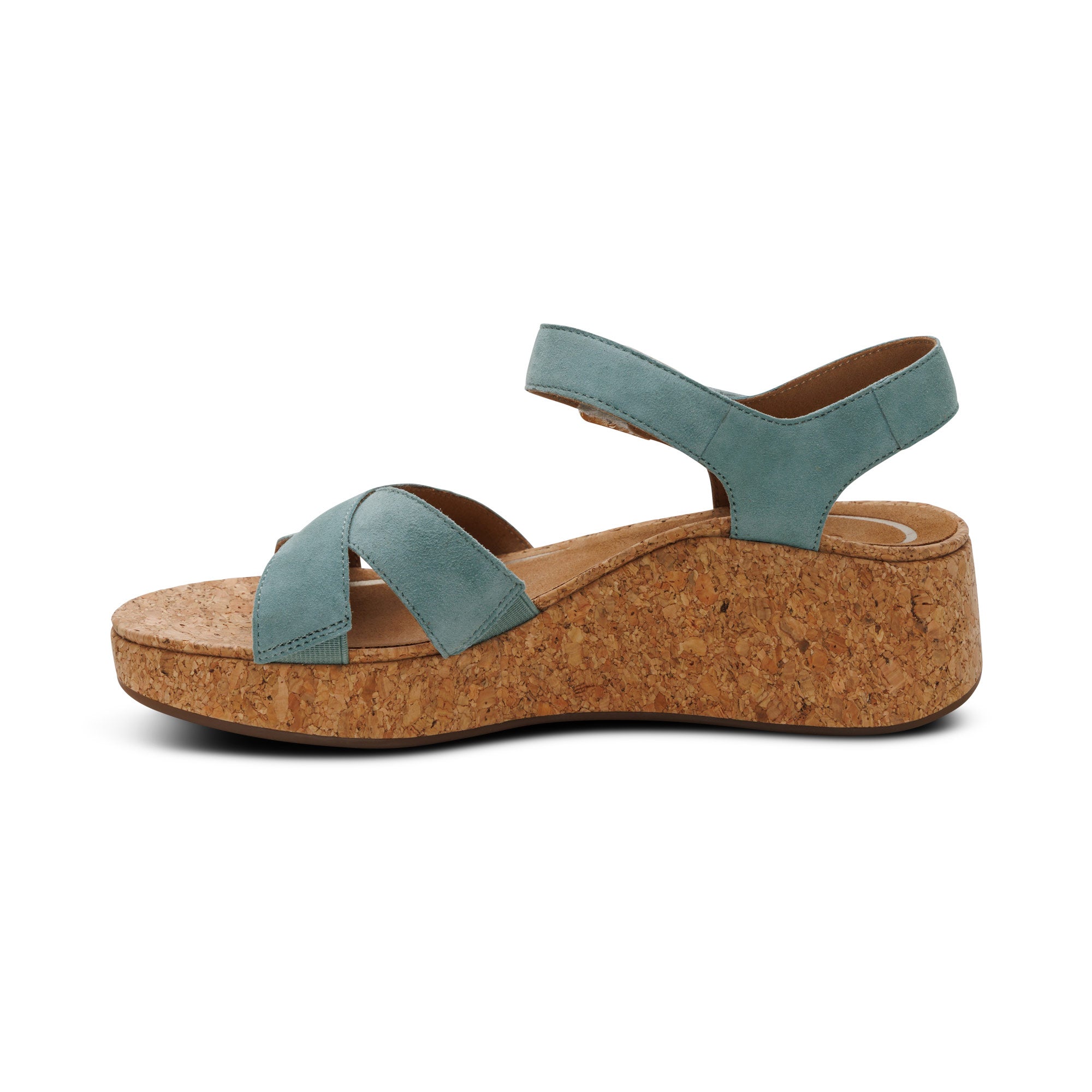 Flora Adjustable Quarter Strap Wedge #color_sage