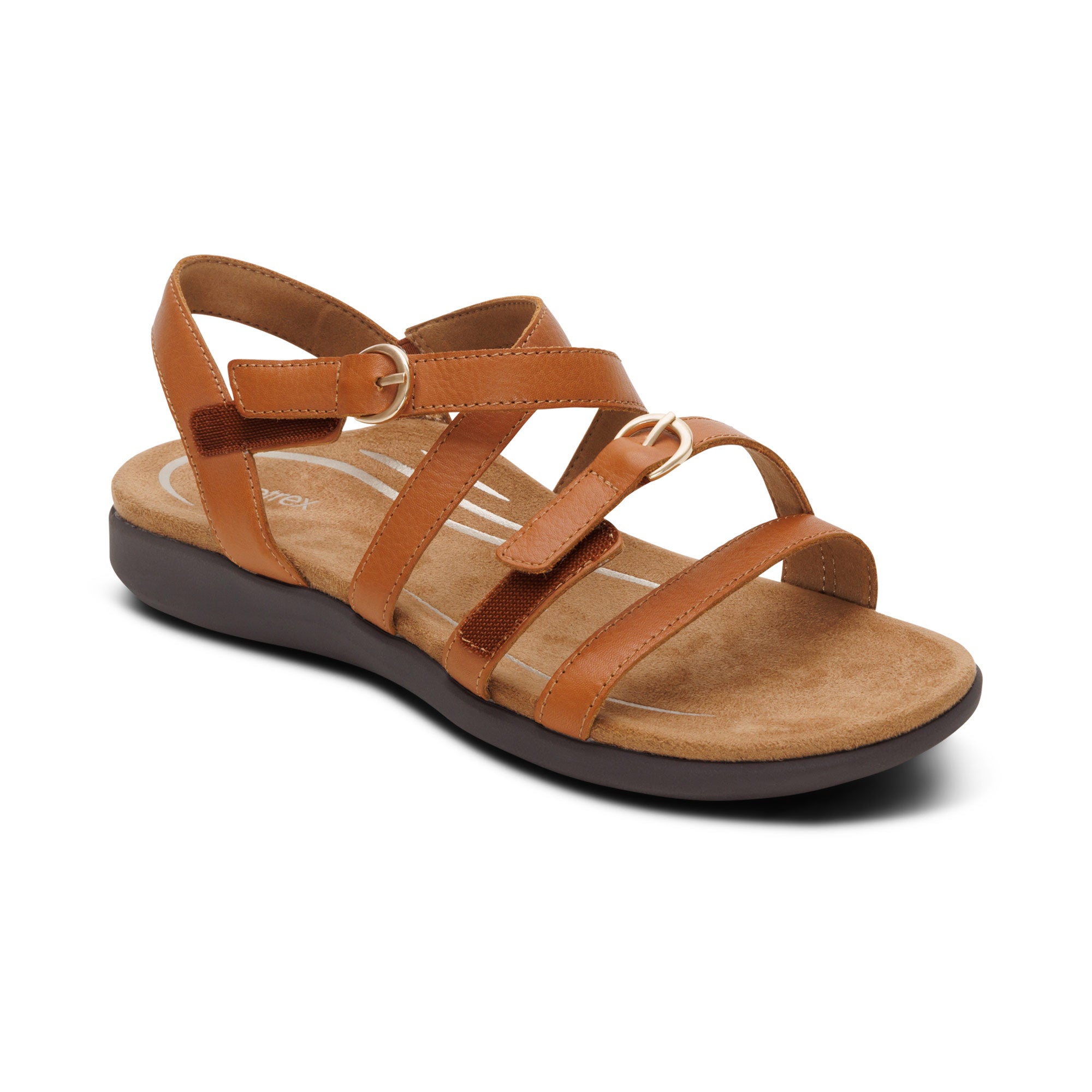 Hadley Adjustable Quarter Strap Sandal Extra Angle #color_ginger