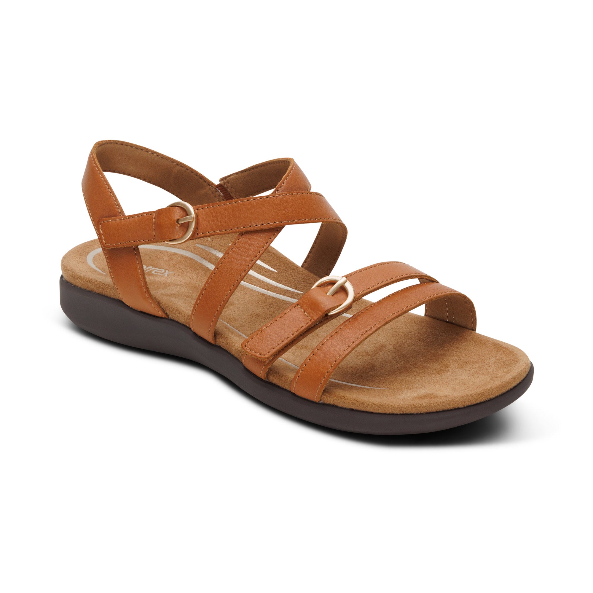 Hadley Adjustable Quarter Strap Sandal - Ginger – aetrex