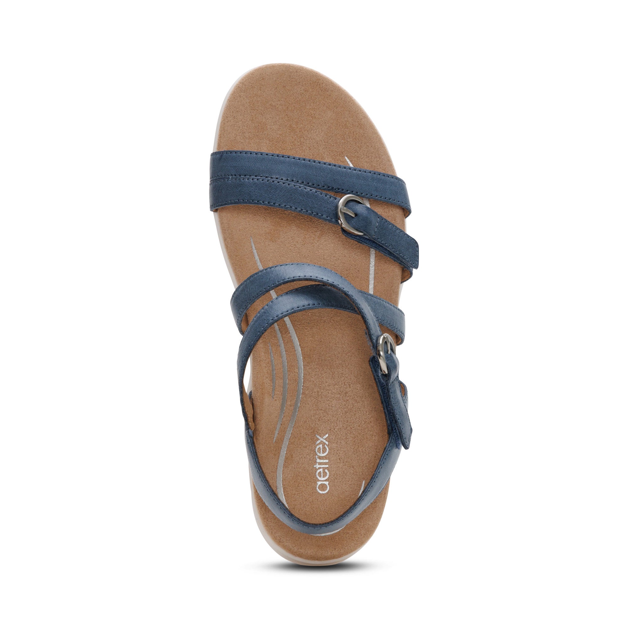 Hadley Adjustable Quarter Strap Sandal Top Angle #color_hazy blue