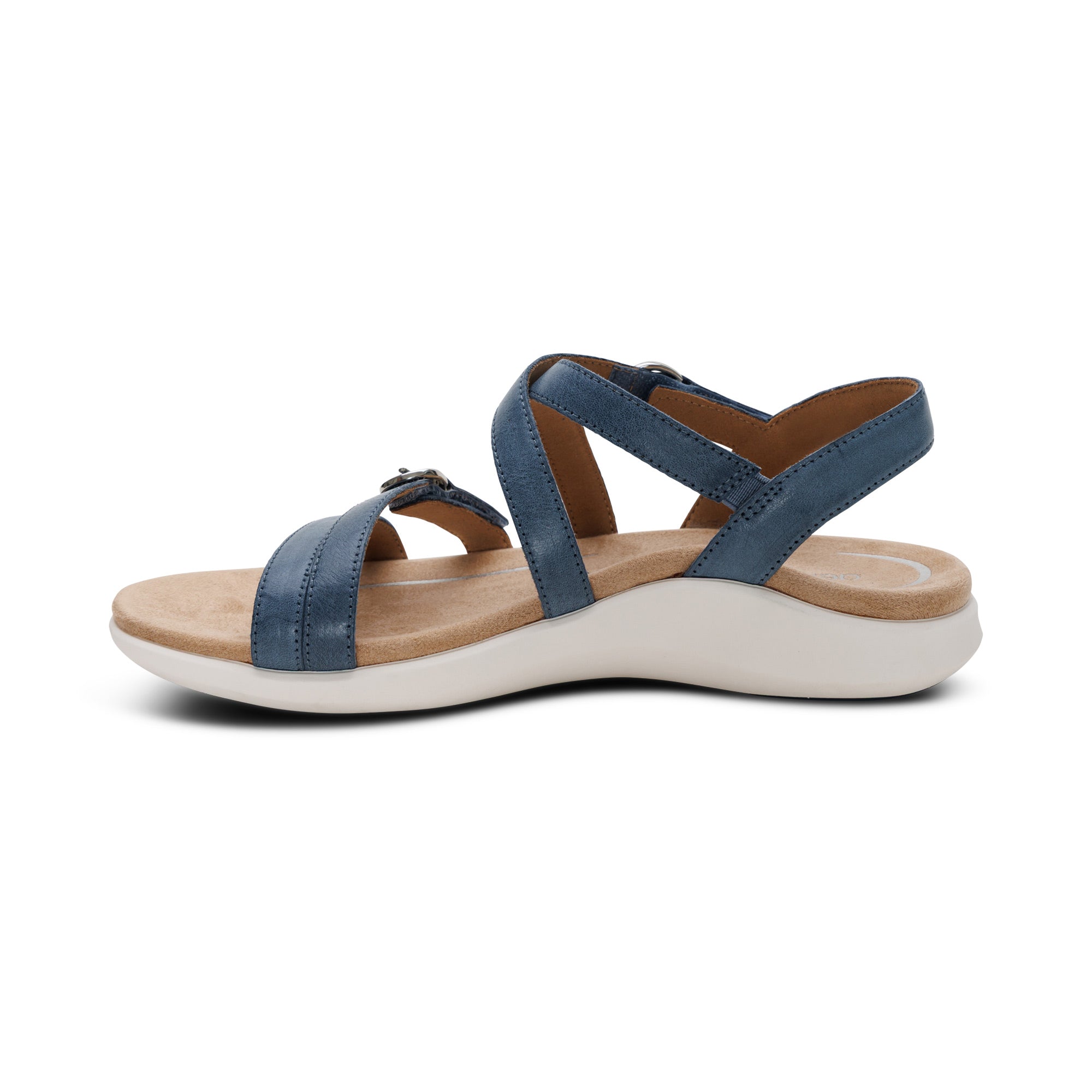 Hadley Adjustable Quarter Strap Sandal Left Angle #color_hazy blue