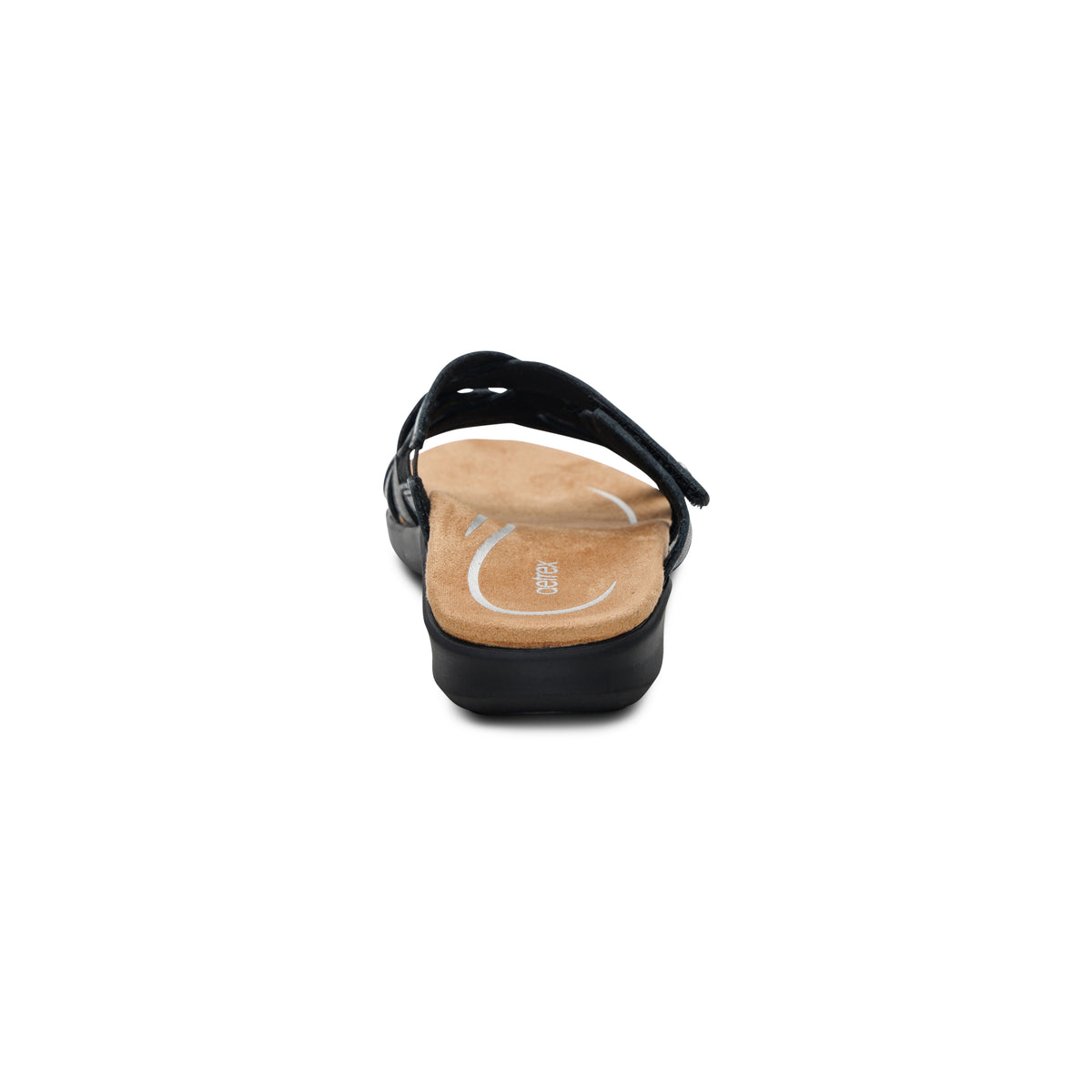Kasey Adjustable Slide Sandal Rear Angle #color_black
