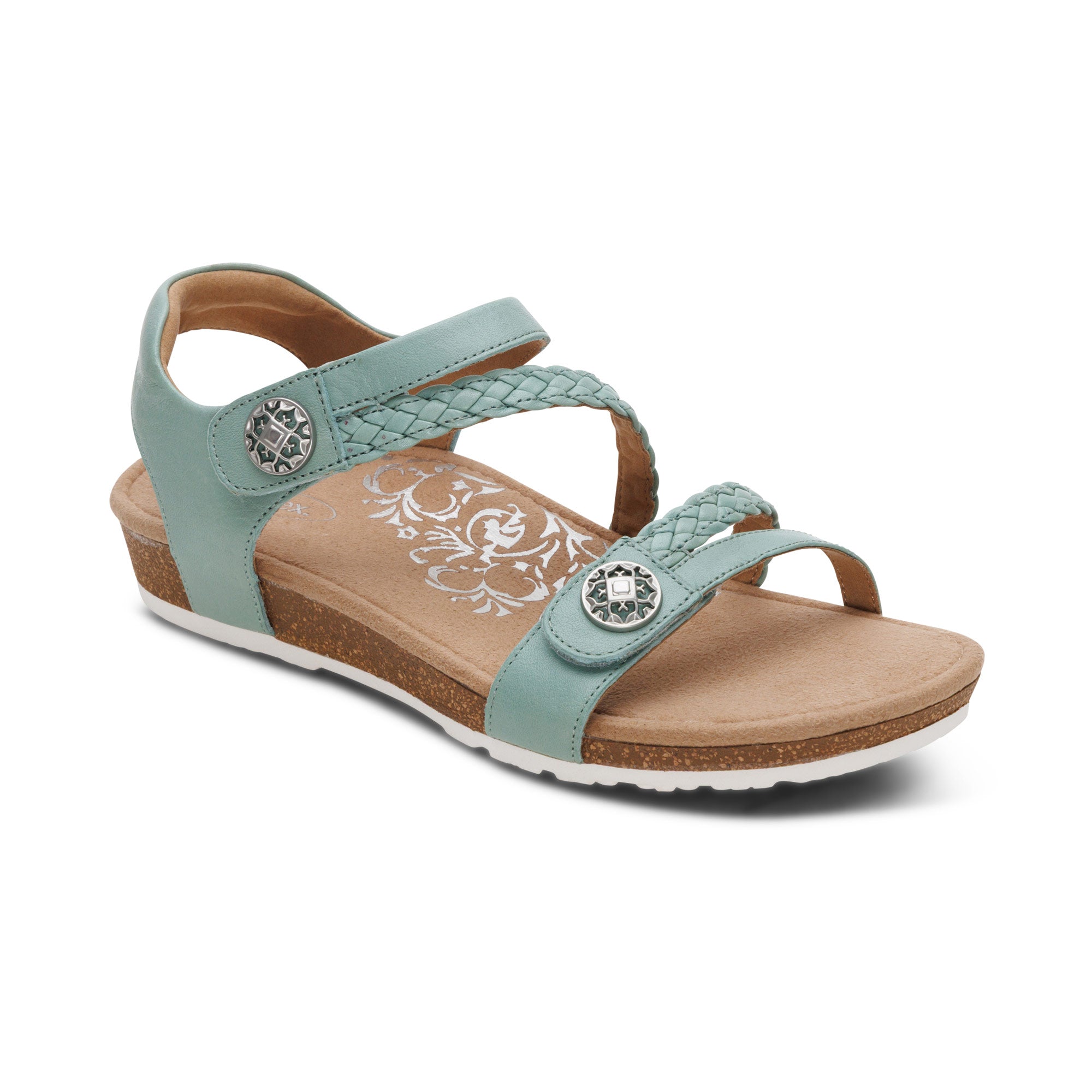 Jillian Braided Quarter Strap Sandal #color_sage