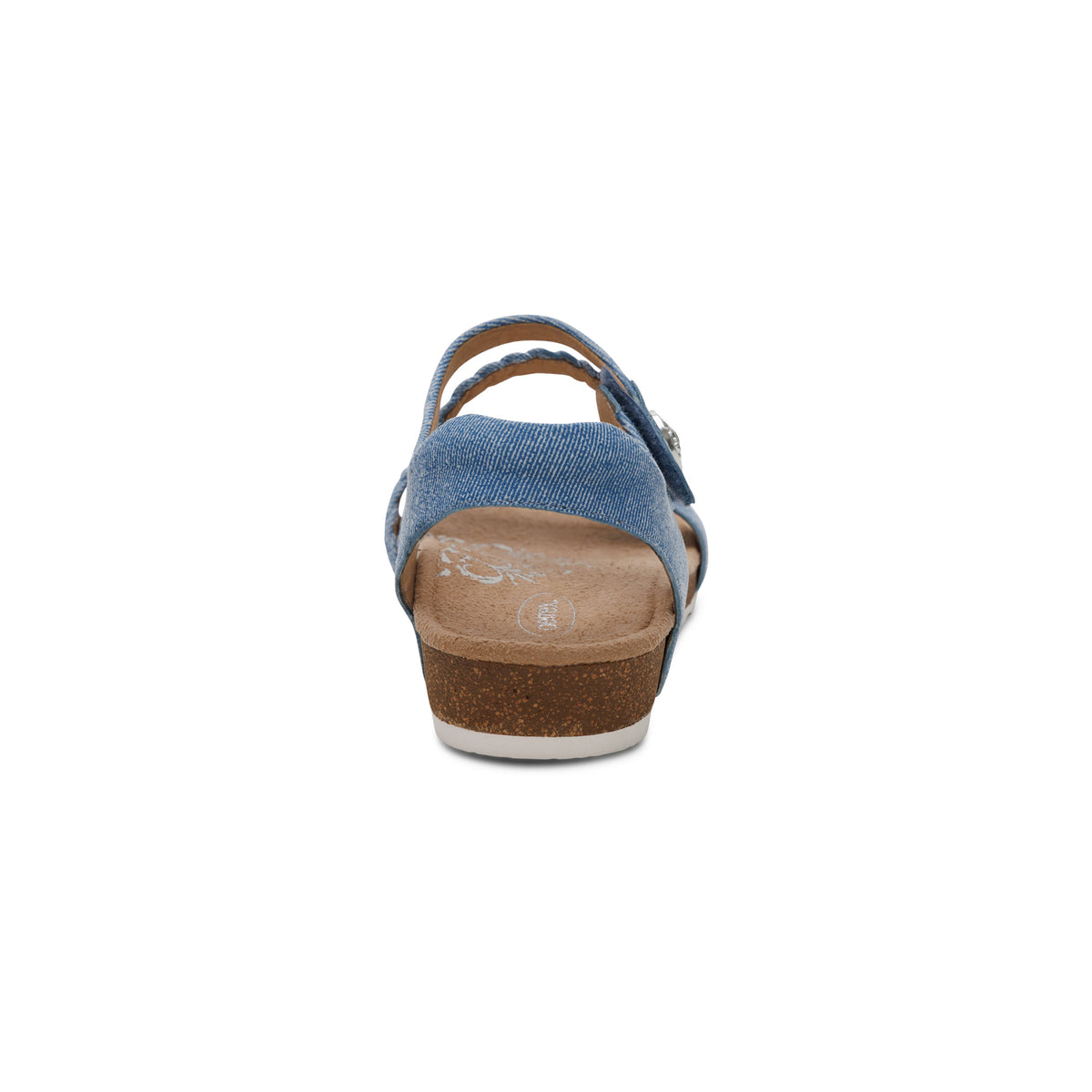 Jillian Braided Quarter Strap Sandal Rear Angle #color_denim