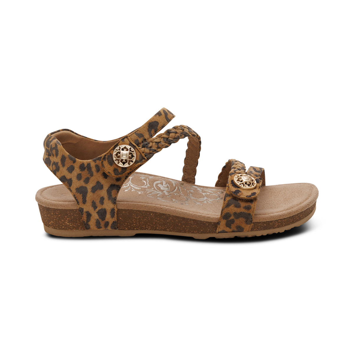 Jillian Braided Quarter Strap Sandal Right Angle #color_leopard
