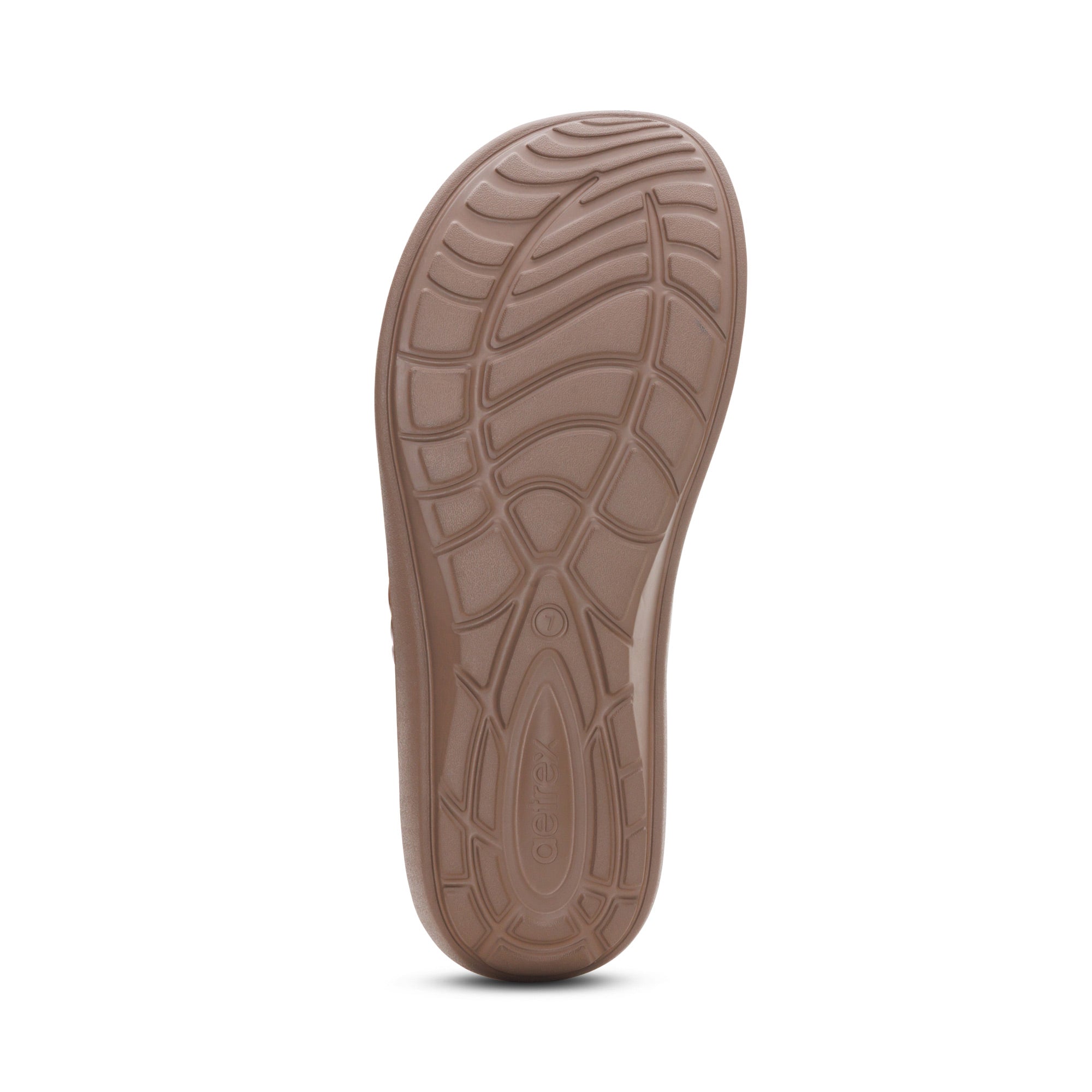 Vicki Braided Thong Sandal Bottom Angle #color_bronze gloss