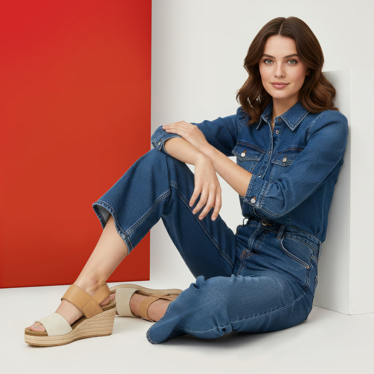 Ashley Arch Support Wedge Lifestyle #color_off white
