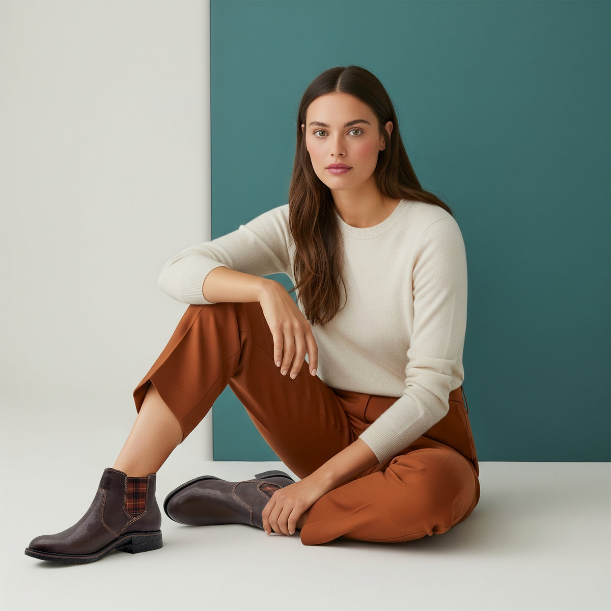 Kaylee Arch Support Chelsea Boot Lifestyle #color_dark brown