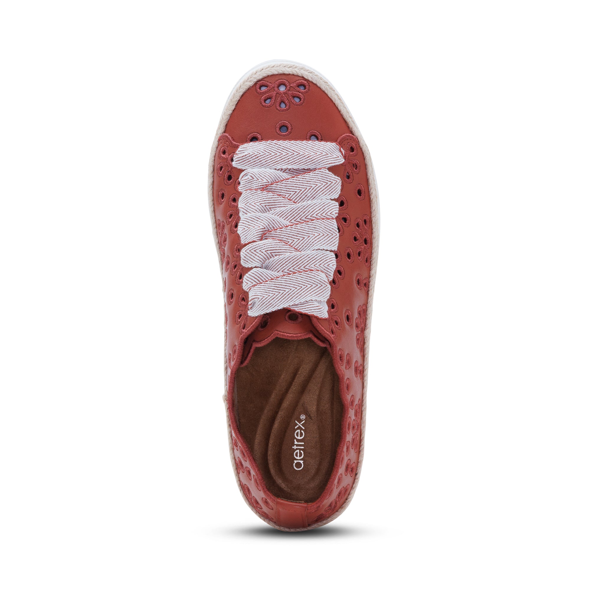 Charlotte Lace-Up Sneaker Top Angle #color_terracotta