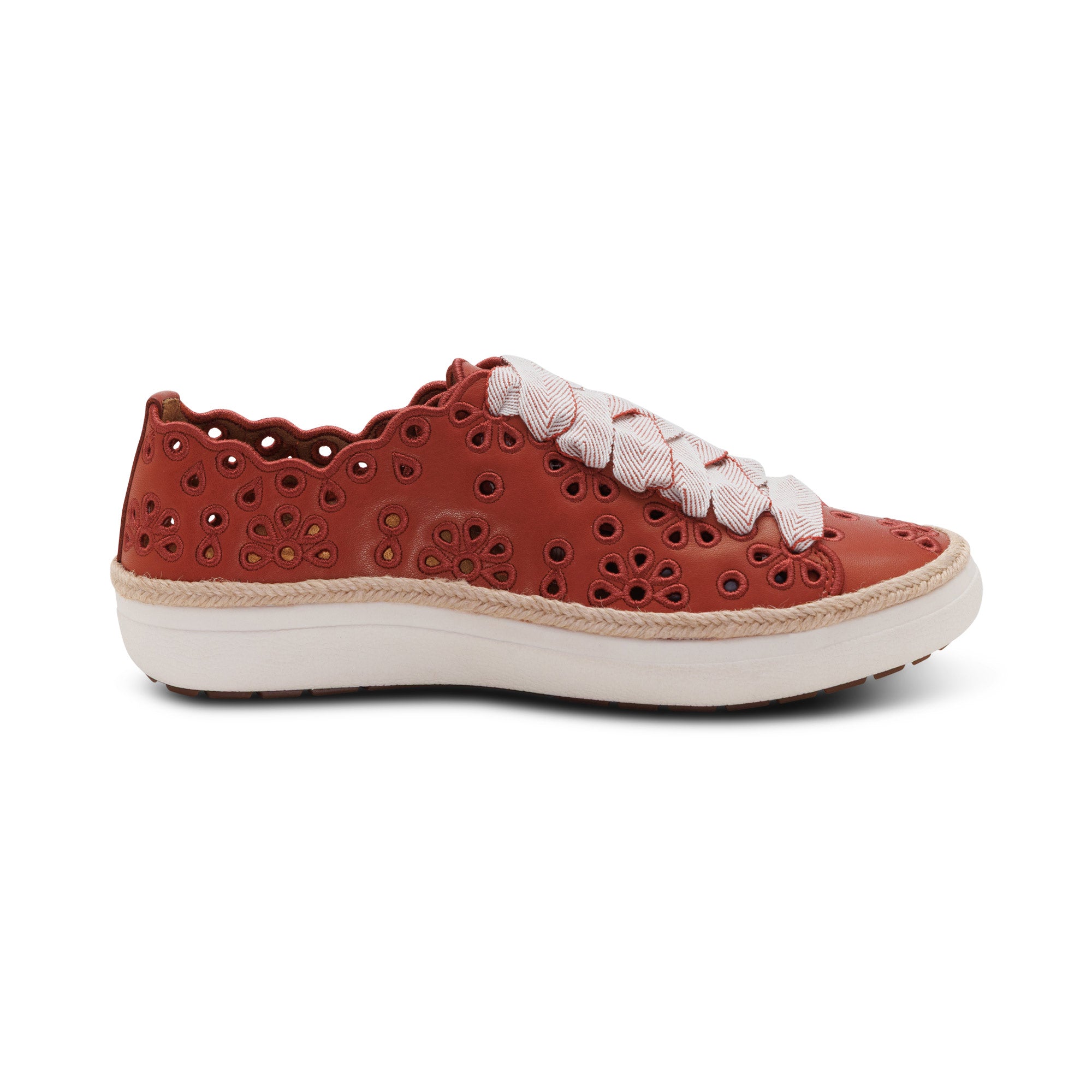Charlotte Lace-Up Sneaker Right Angle #color_terracotta