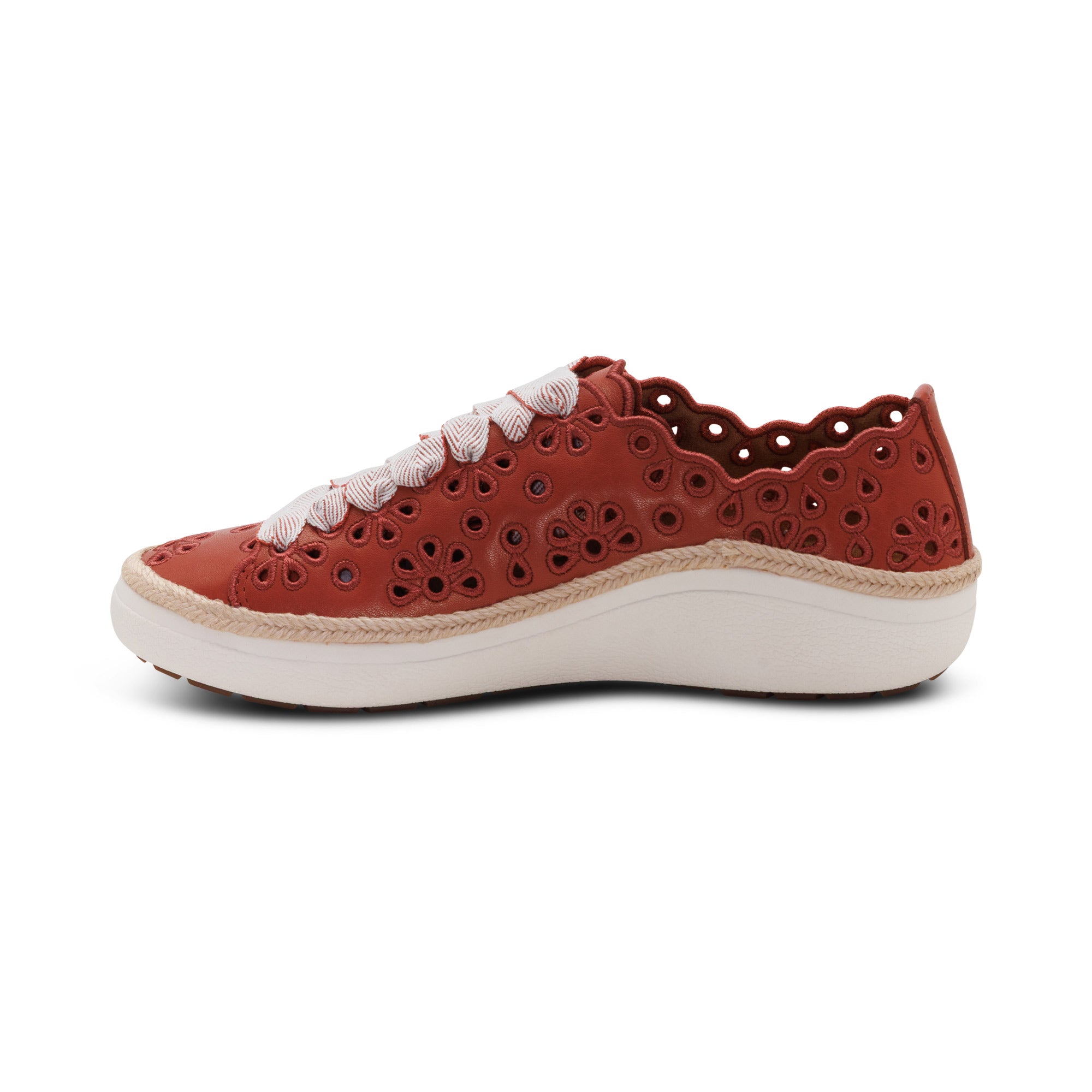 Charlotte Lace-Up Sneaker Left Angle #color_terracotta